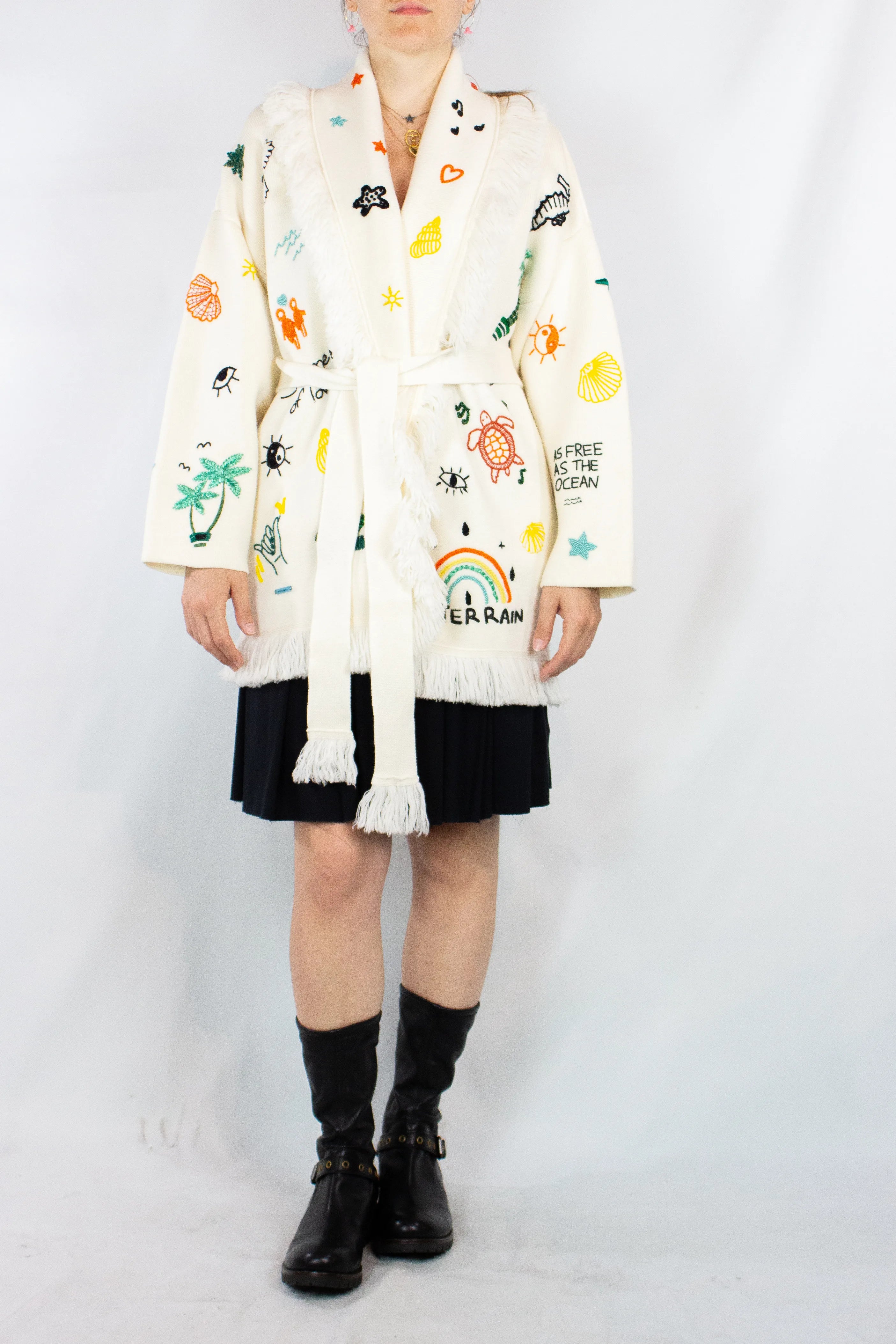 Icon Embroidered Merino Wool Cardigan SS2022