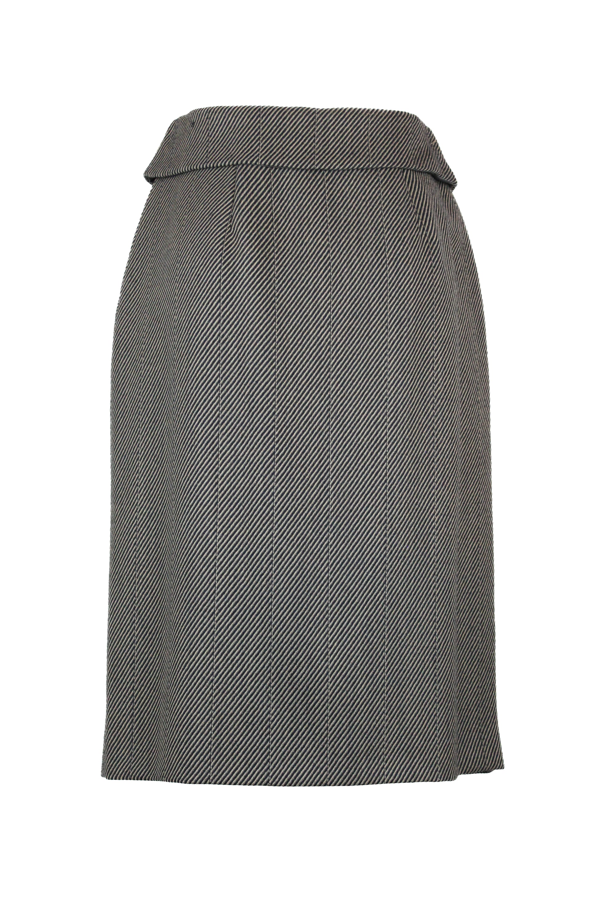 Wool striped tailleur
