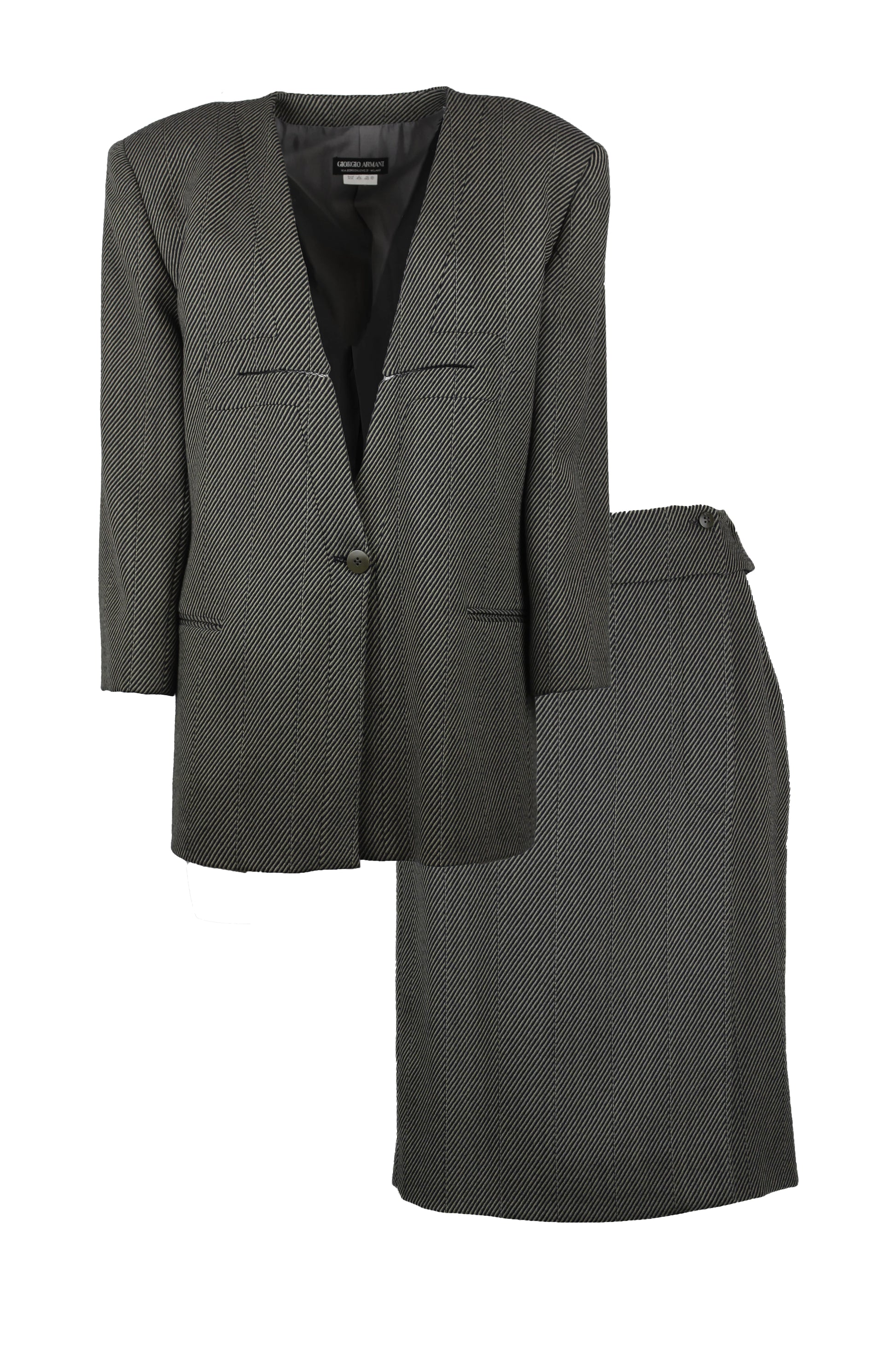 Wool striped tailleur