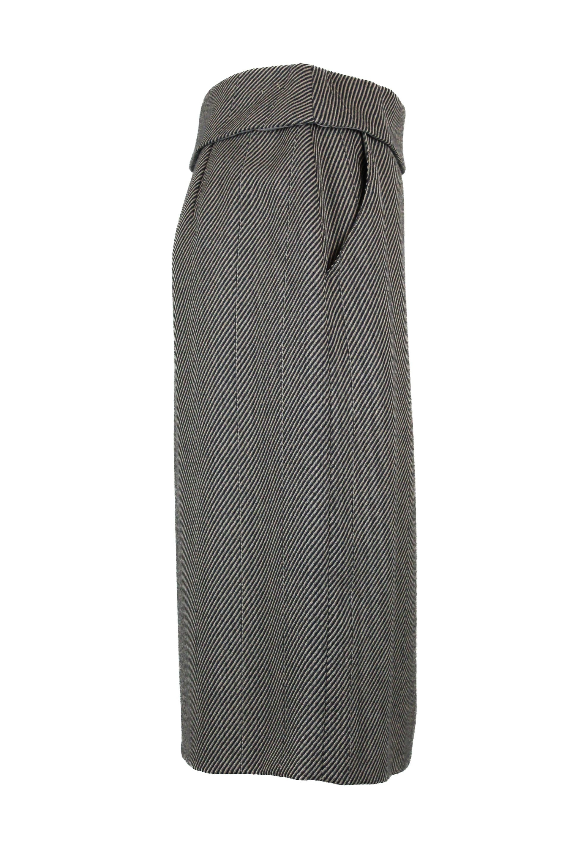 Wool striped tailleur