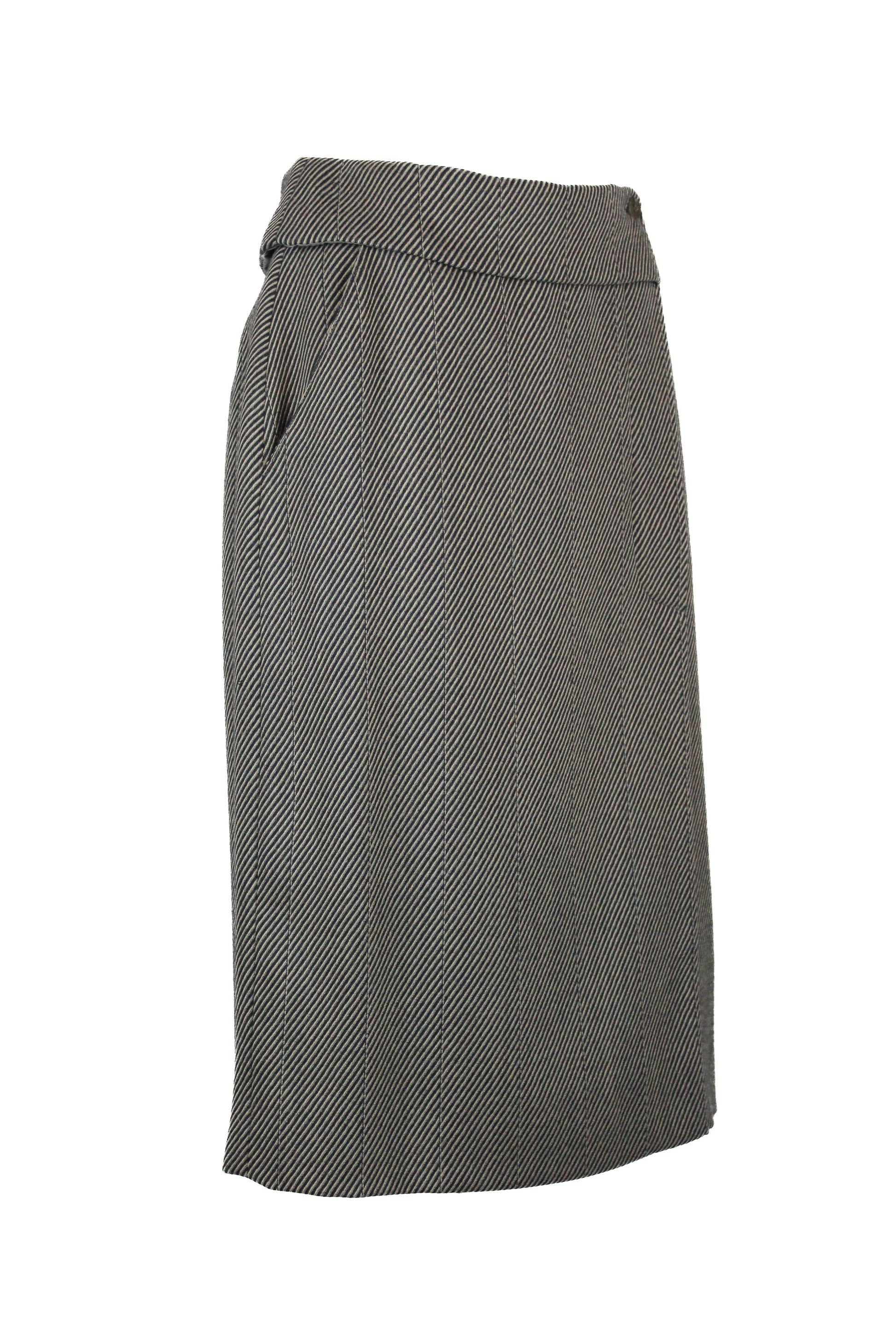 Wool striped tailleur
