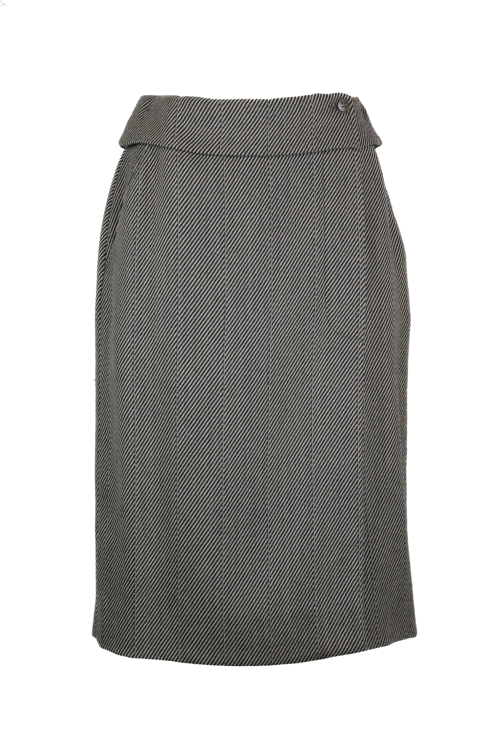 Wool striped tailleur