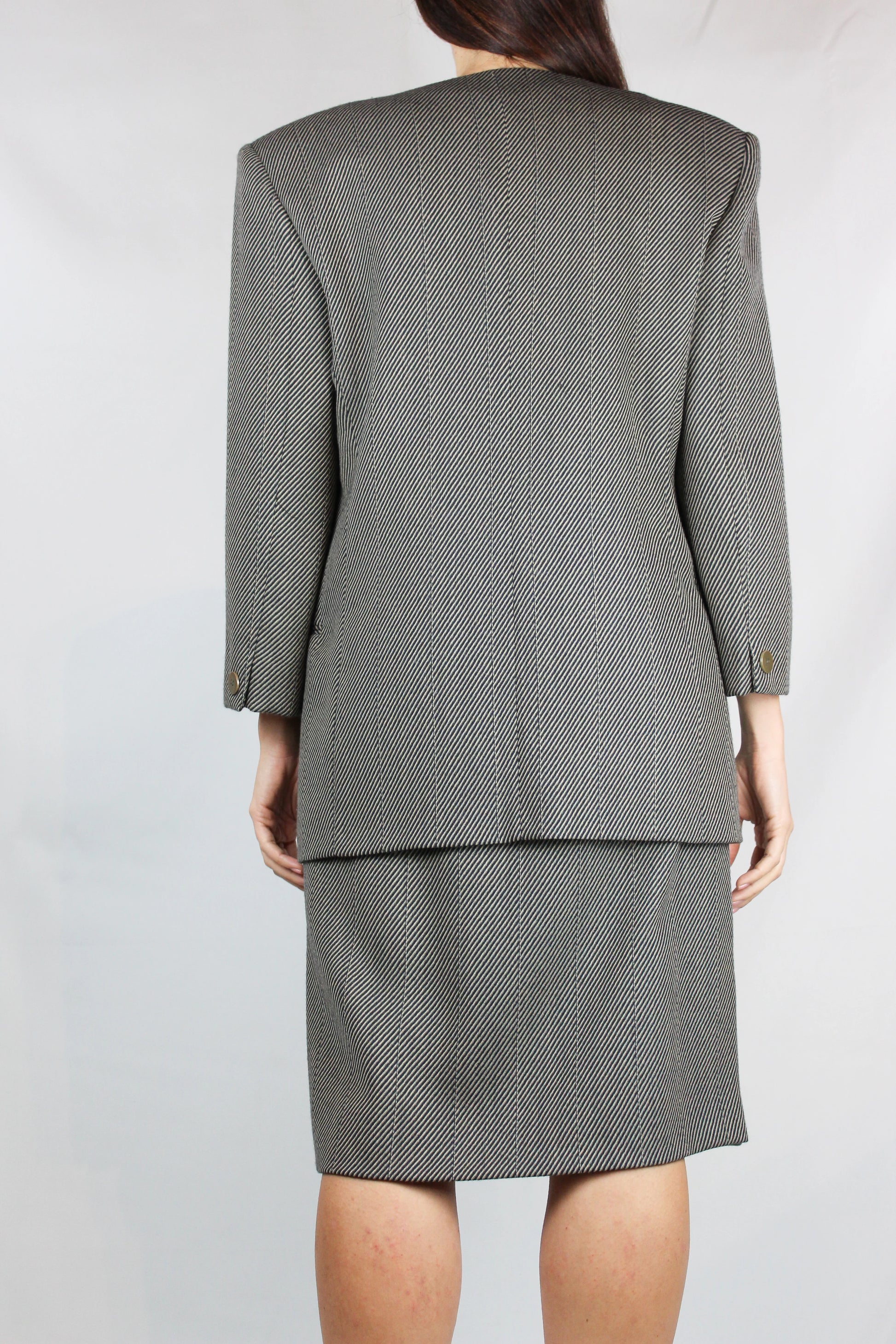Wool striped tailleur