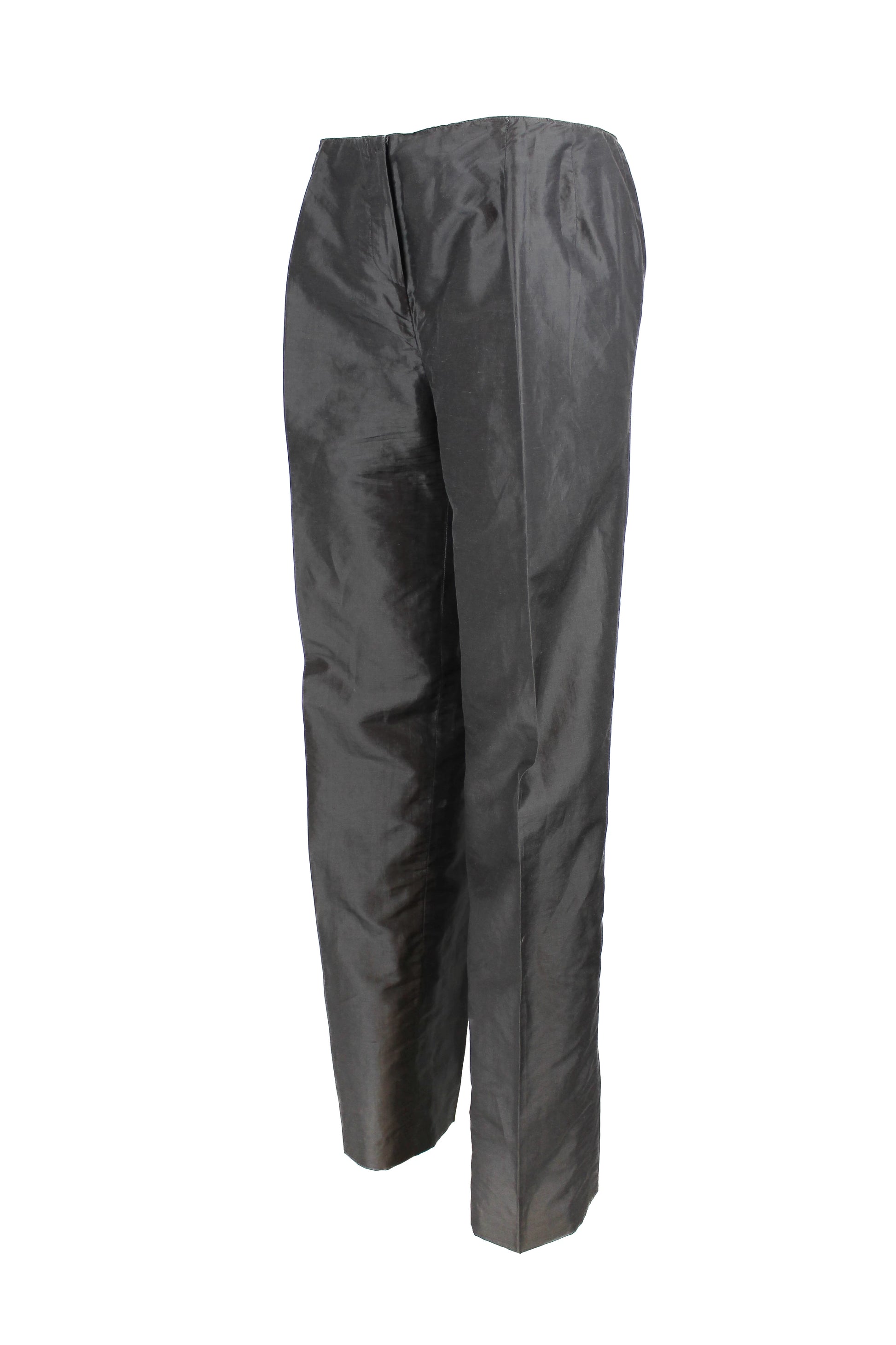 Dark grey silk tailleur