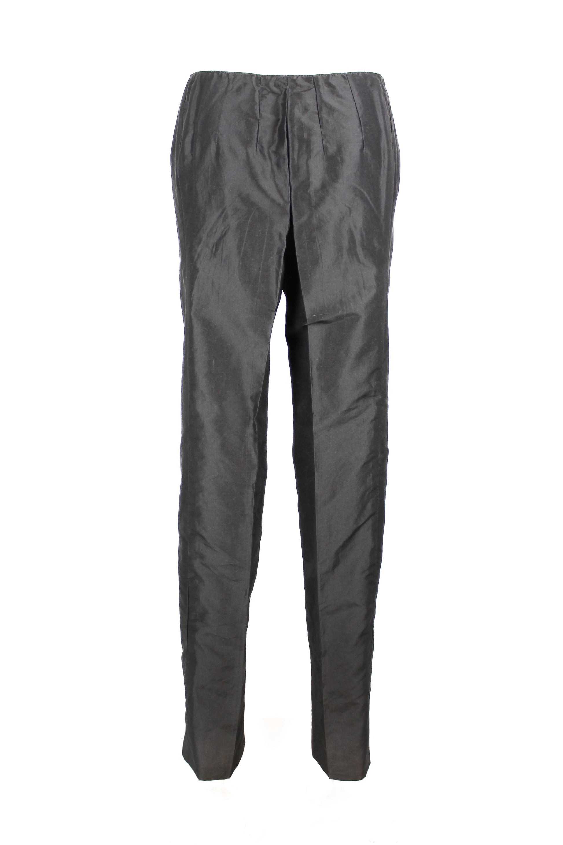 Dark grey silk tailleur