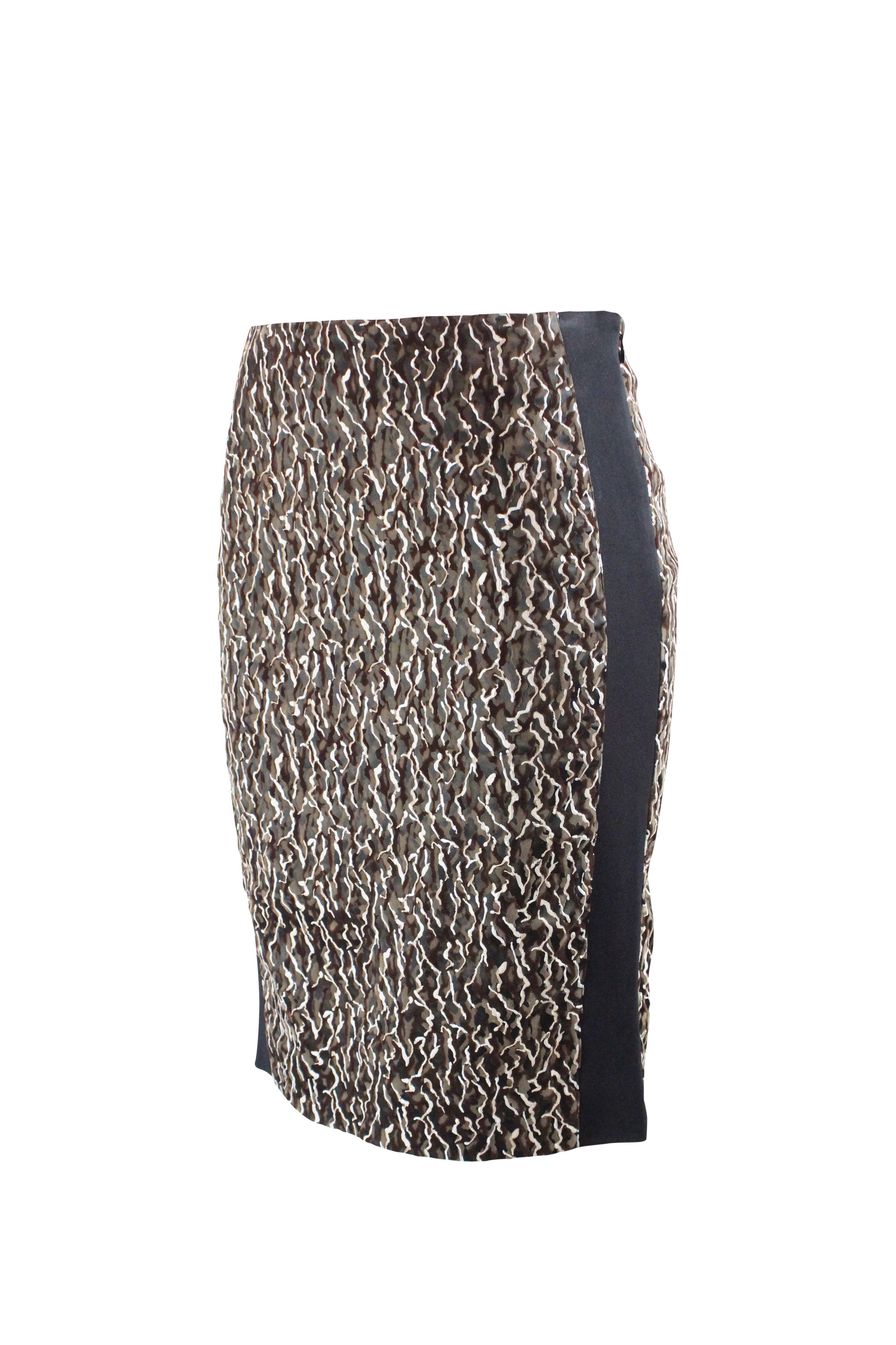 Printed tube skirt with side elastic bands