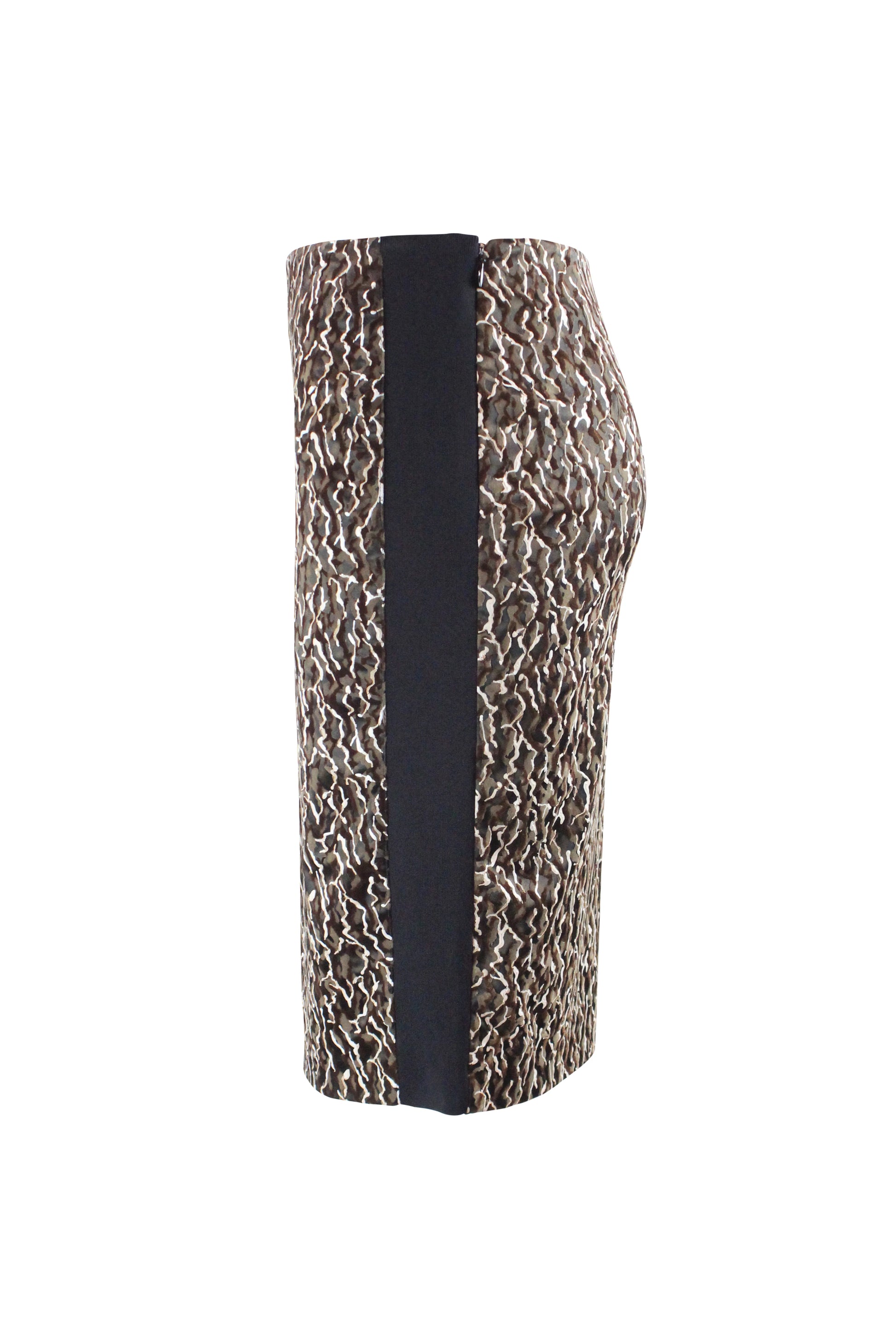 Printed tube skirt with side elastic bands