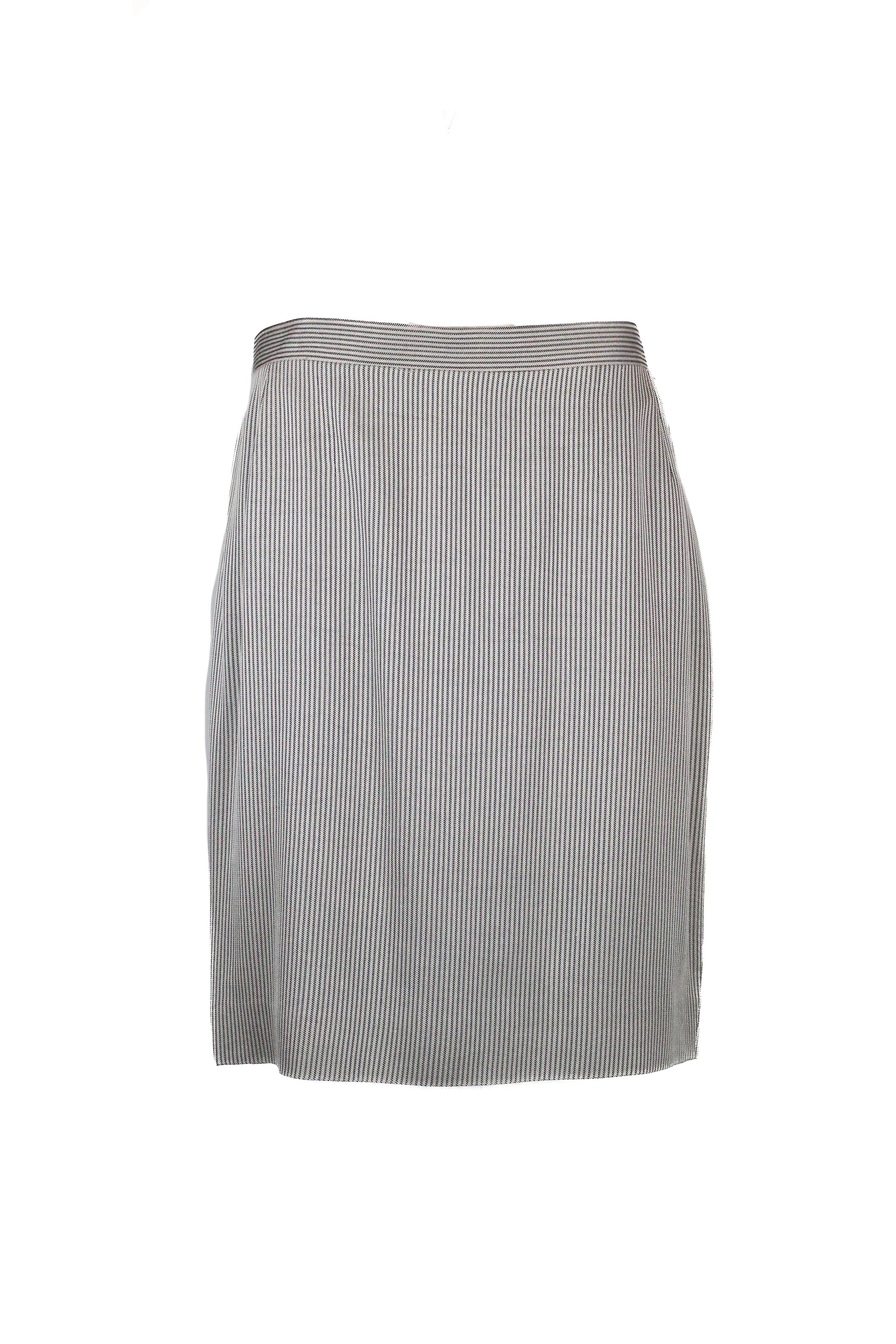 Tailleur with Midi Skirt and Chiffon Detail Jacket