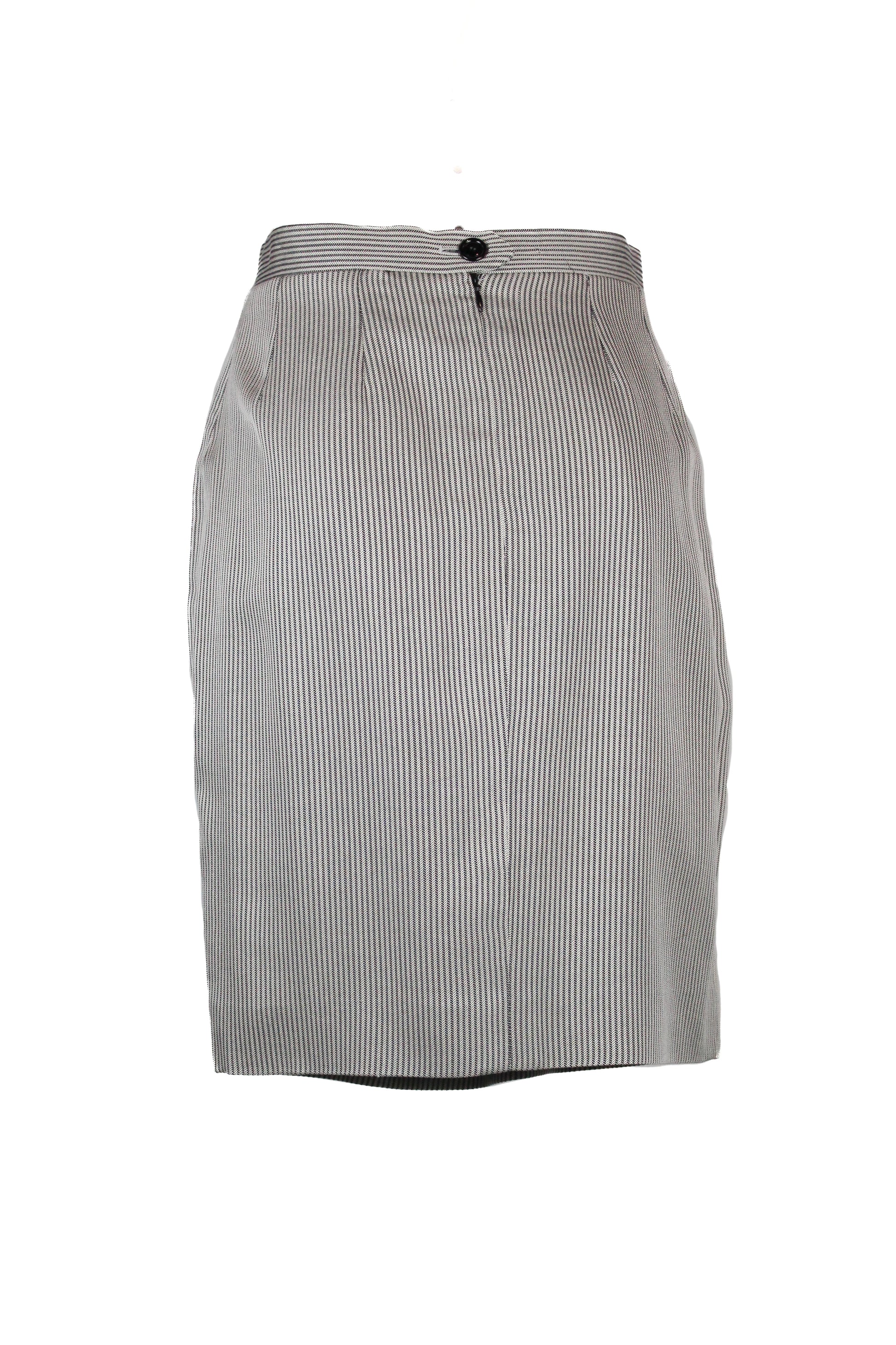 Tailleur with Midi Skirt and Chiffon Detail Jacket