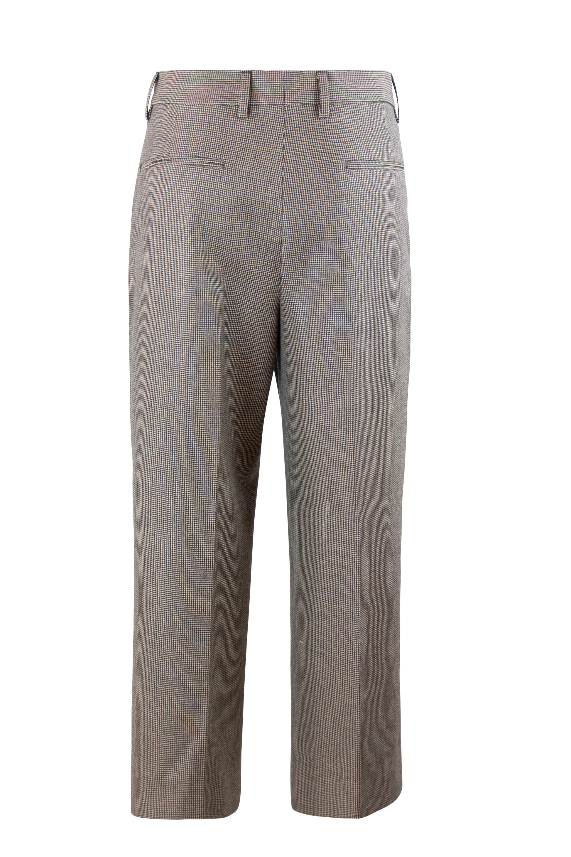 Tailleur in Micro-Checked Wool with Double-Breasted Jacket