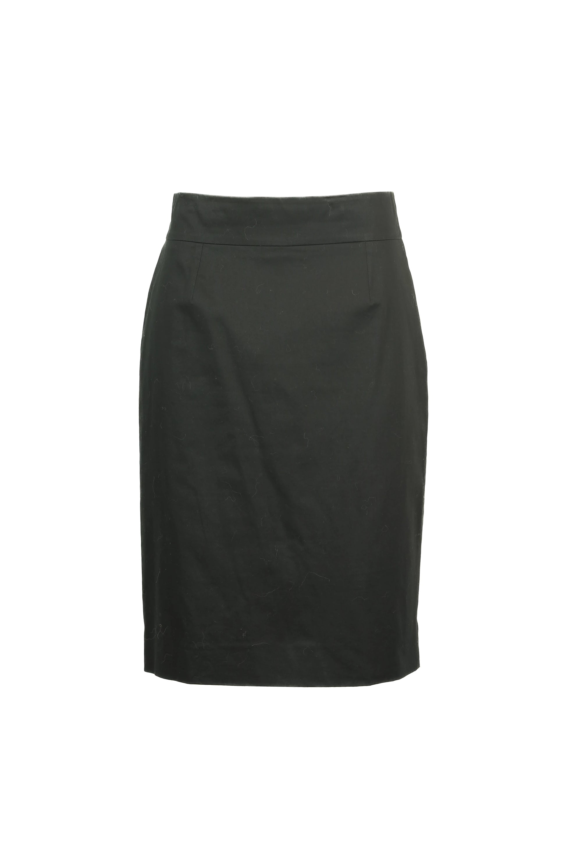 Black cotton pencil skirt
