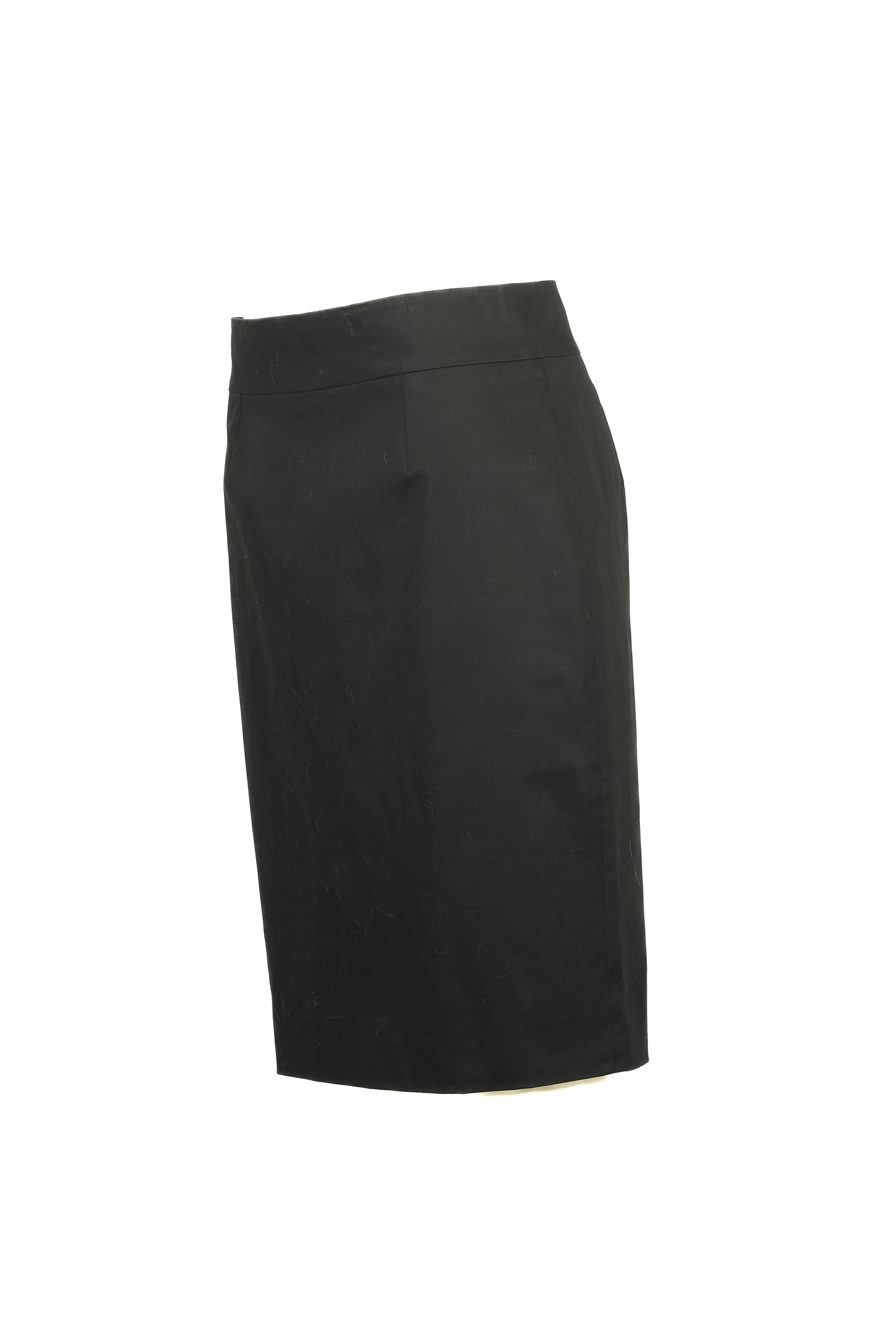 Black cotton pencil skirt