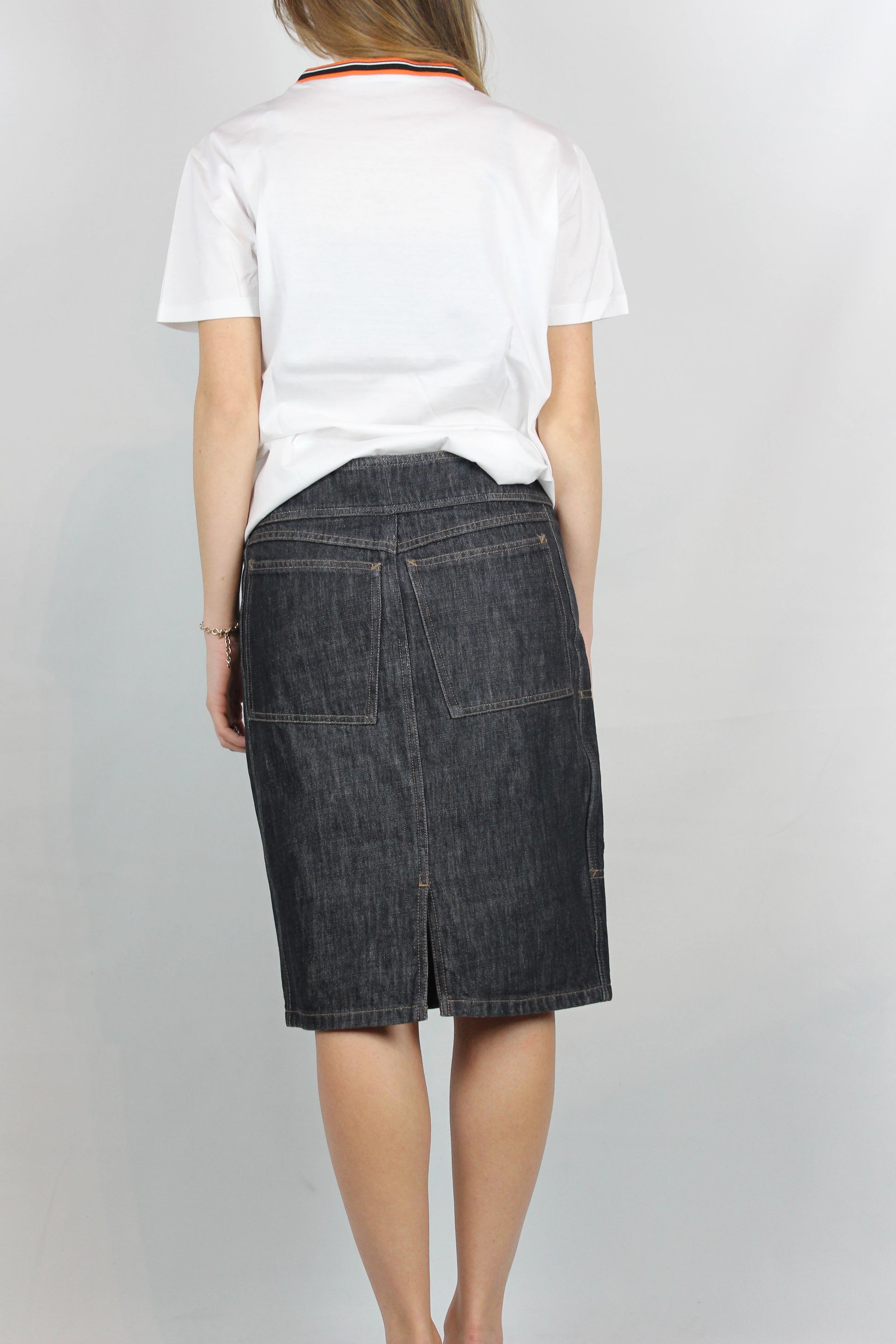 Vintage denim skirt with string closure