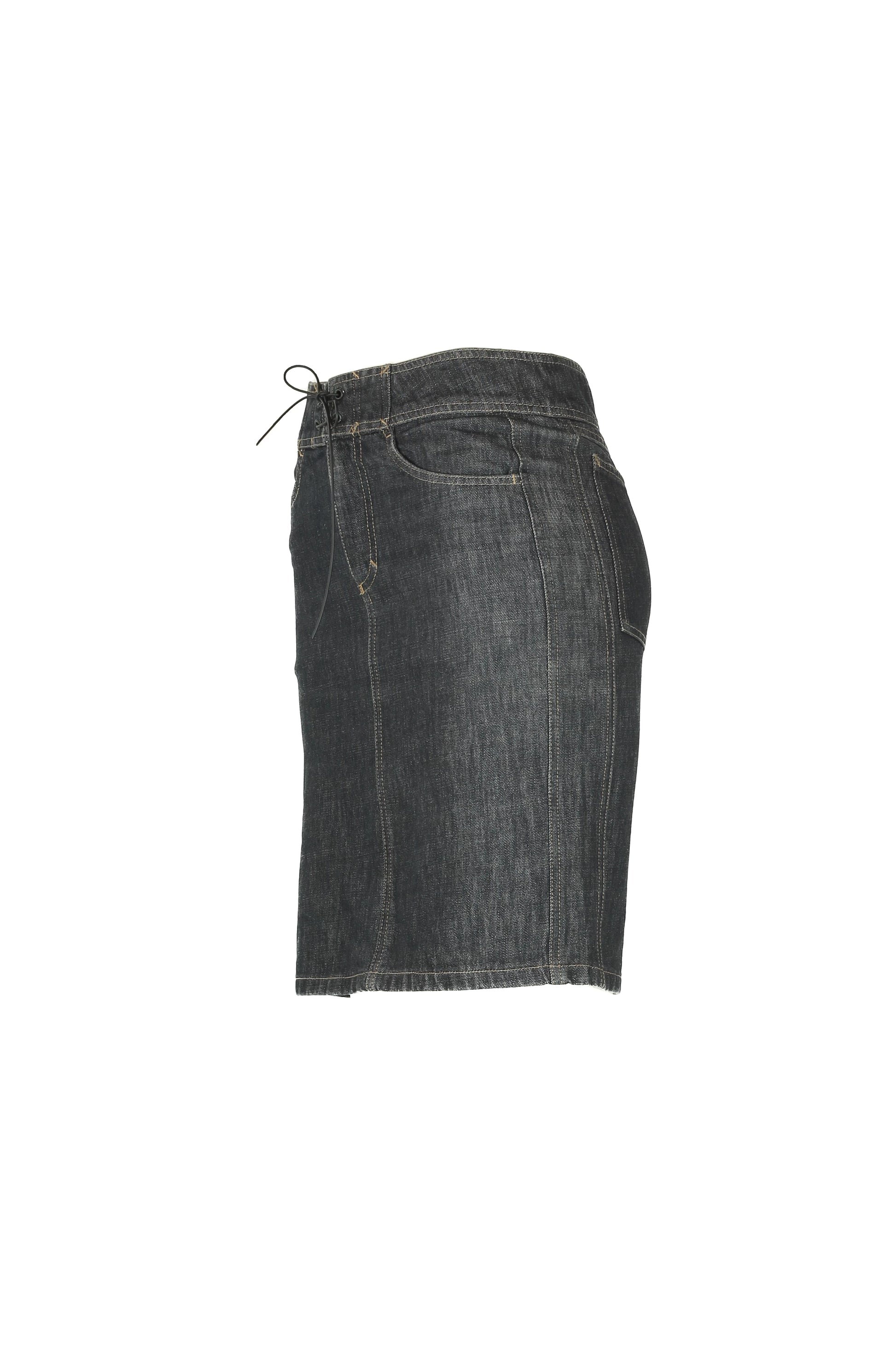 Vintage denim skirt with string closure