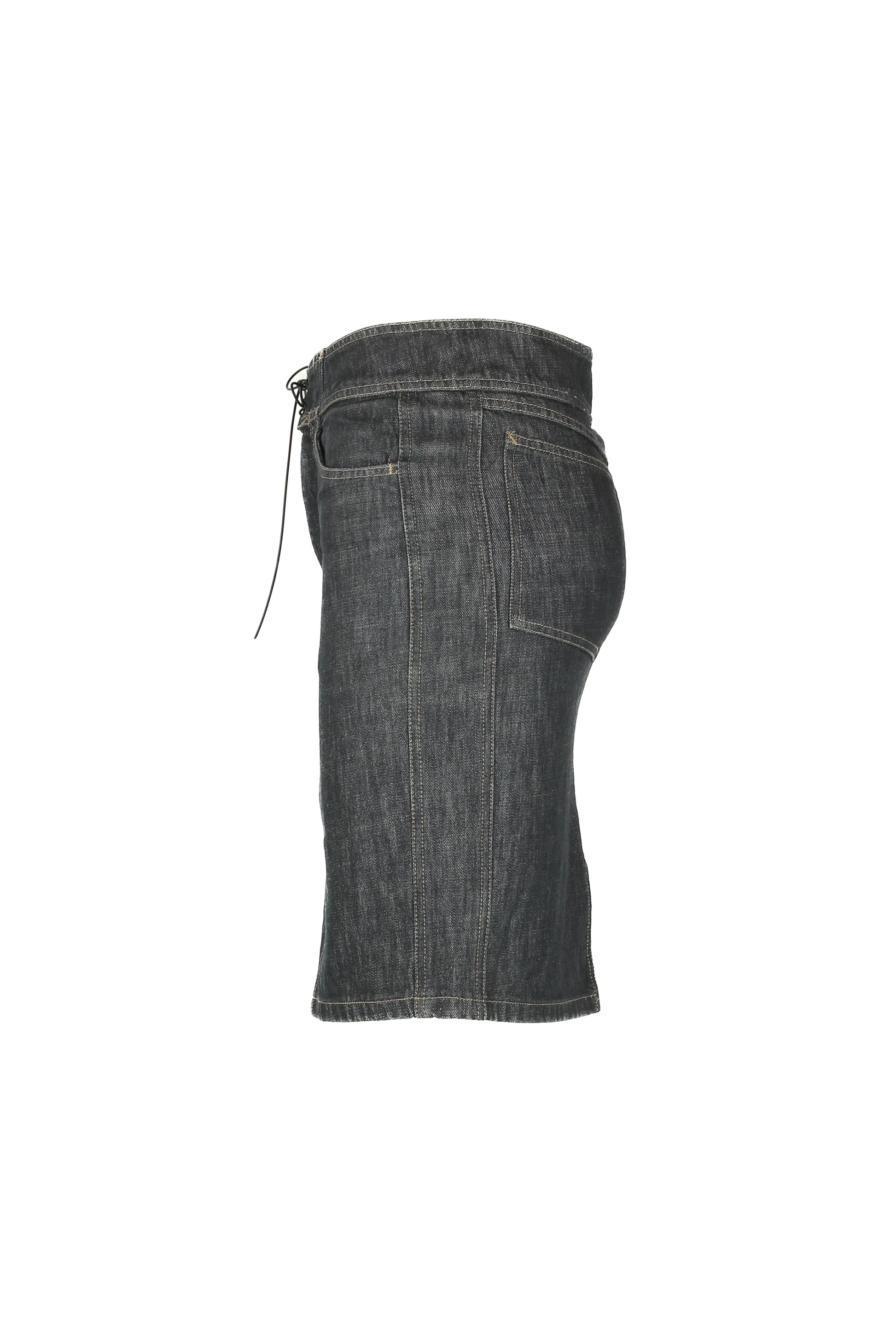 Vintage denim skirt with string closure