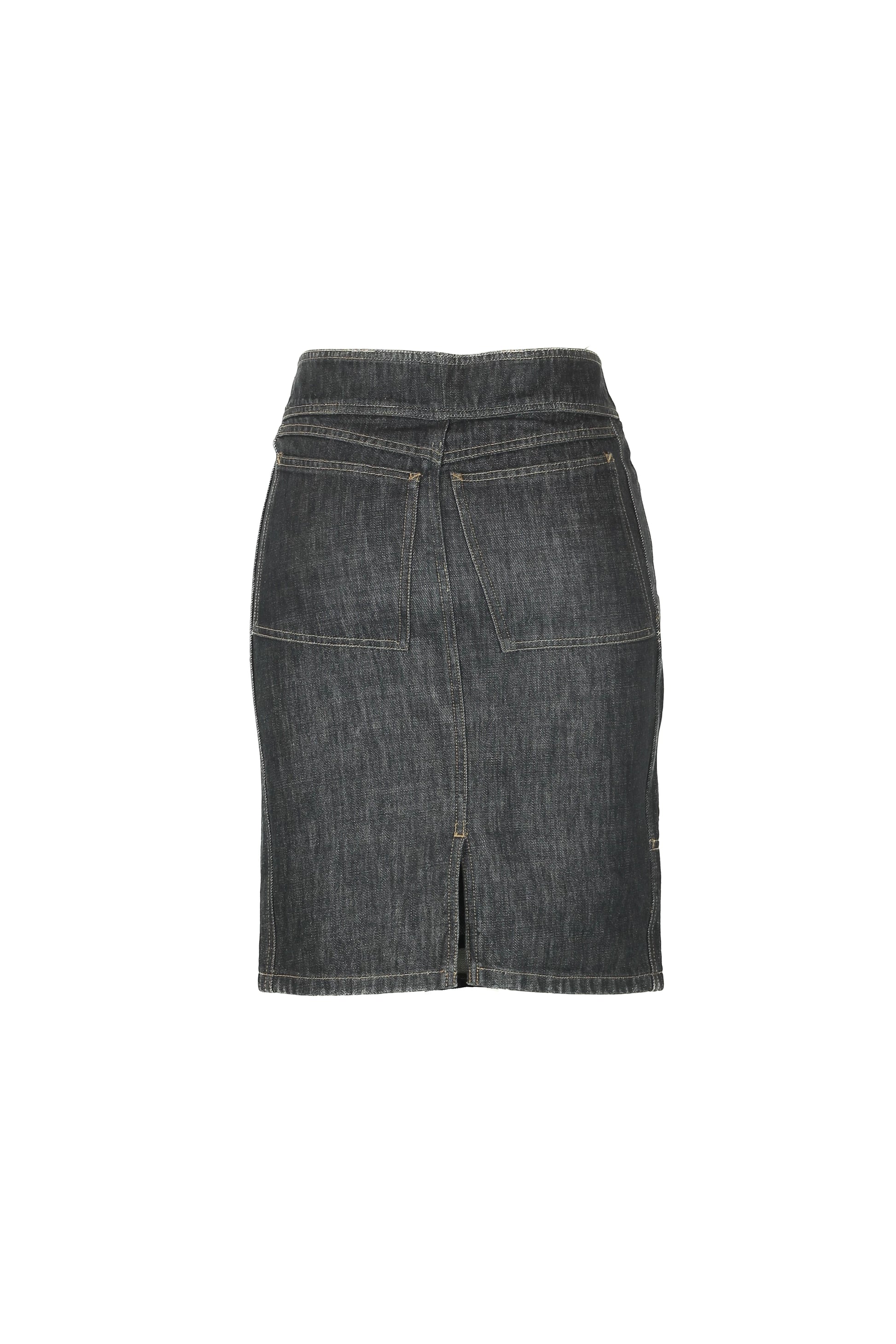 Vintage denim skirt with string closure