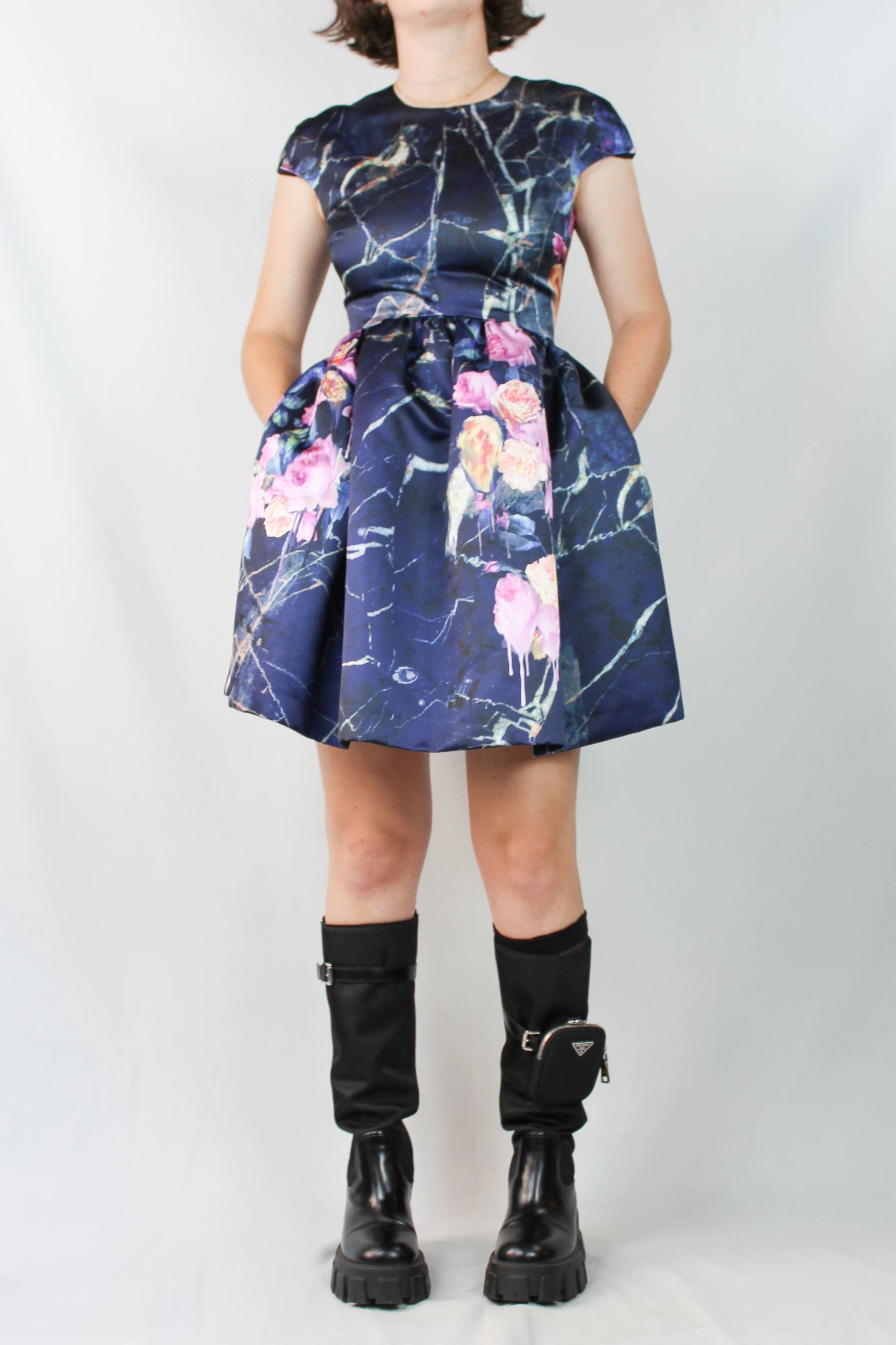 Floral Marbled Mini Dress Pre-Fall2014