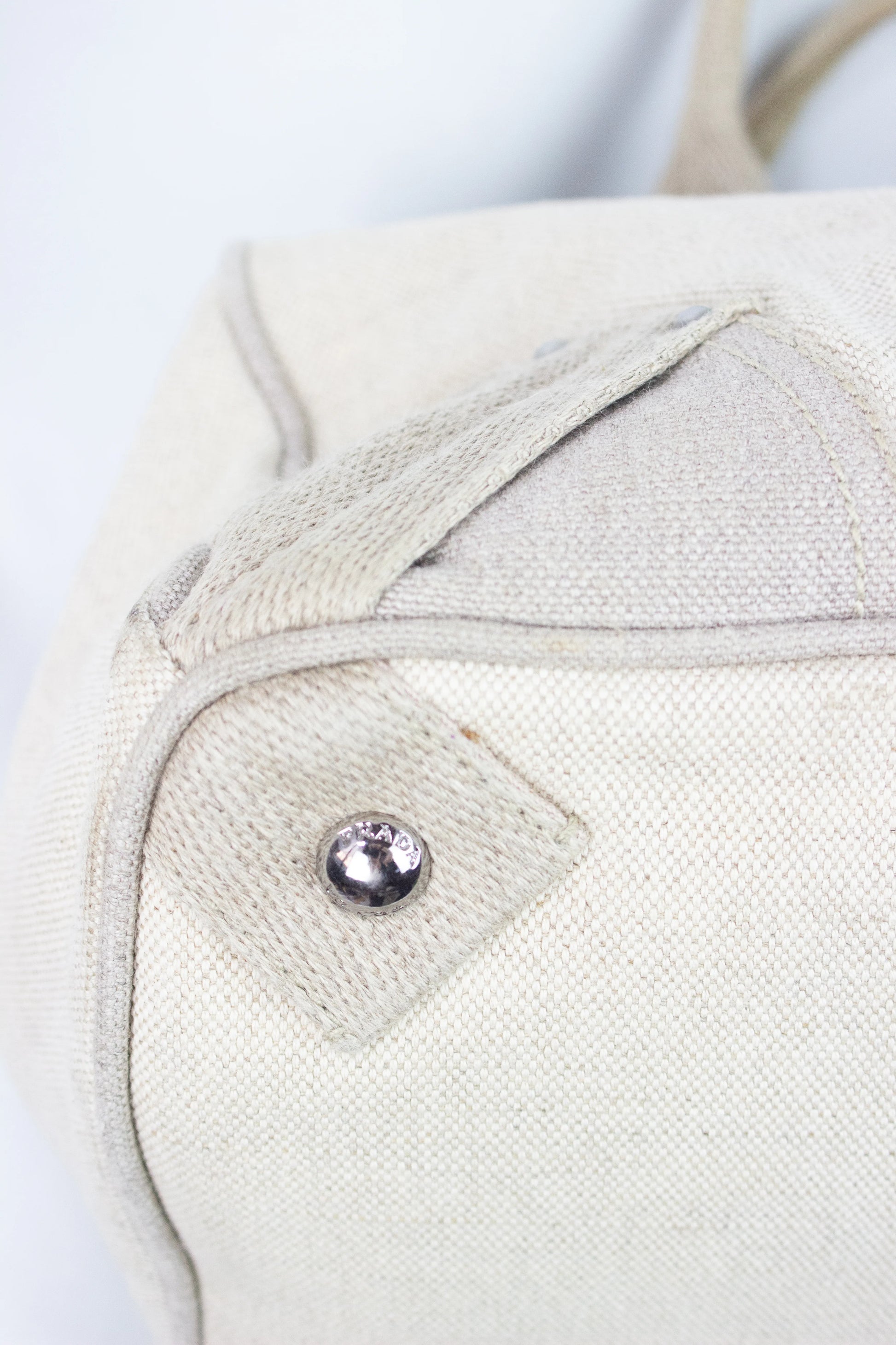 Natural canvas handbag with crystals SS2010