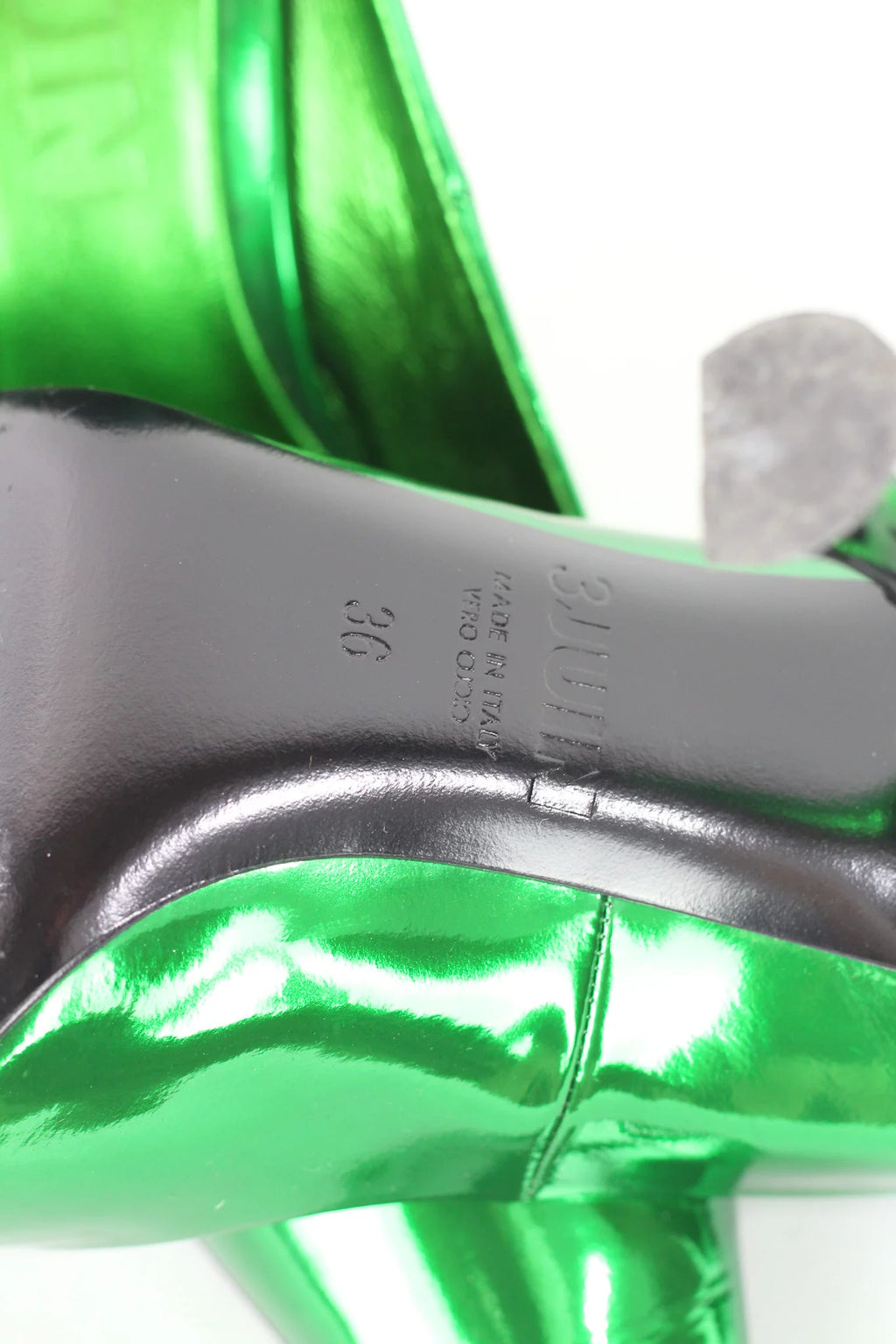 Metallic Green Pointed-Toe Stiletto Pumps