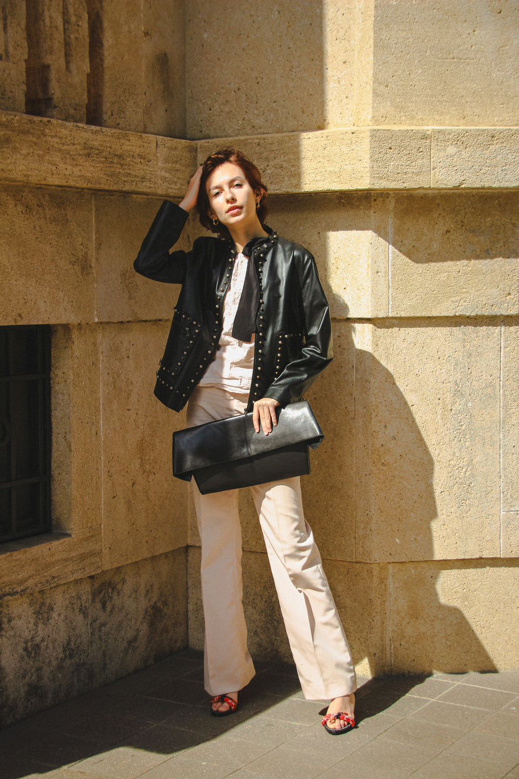 Pantaloni rosa polveroso