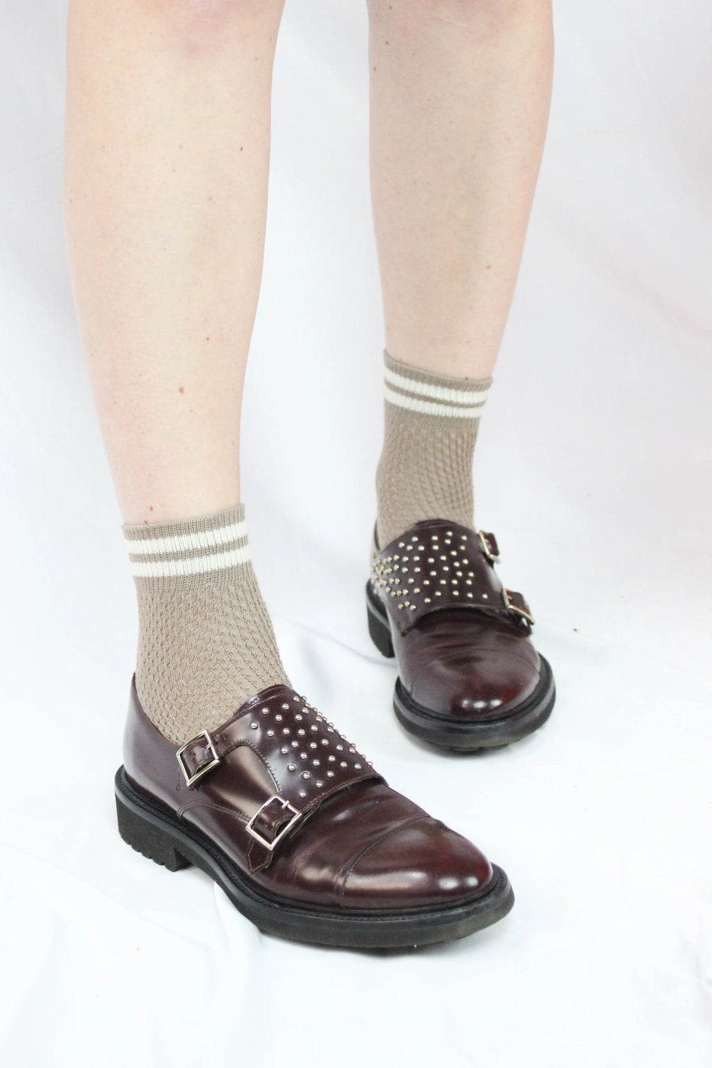 Leather studded brogues
