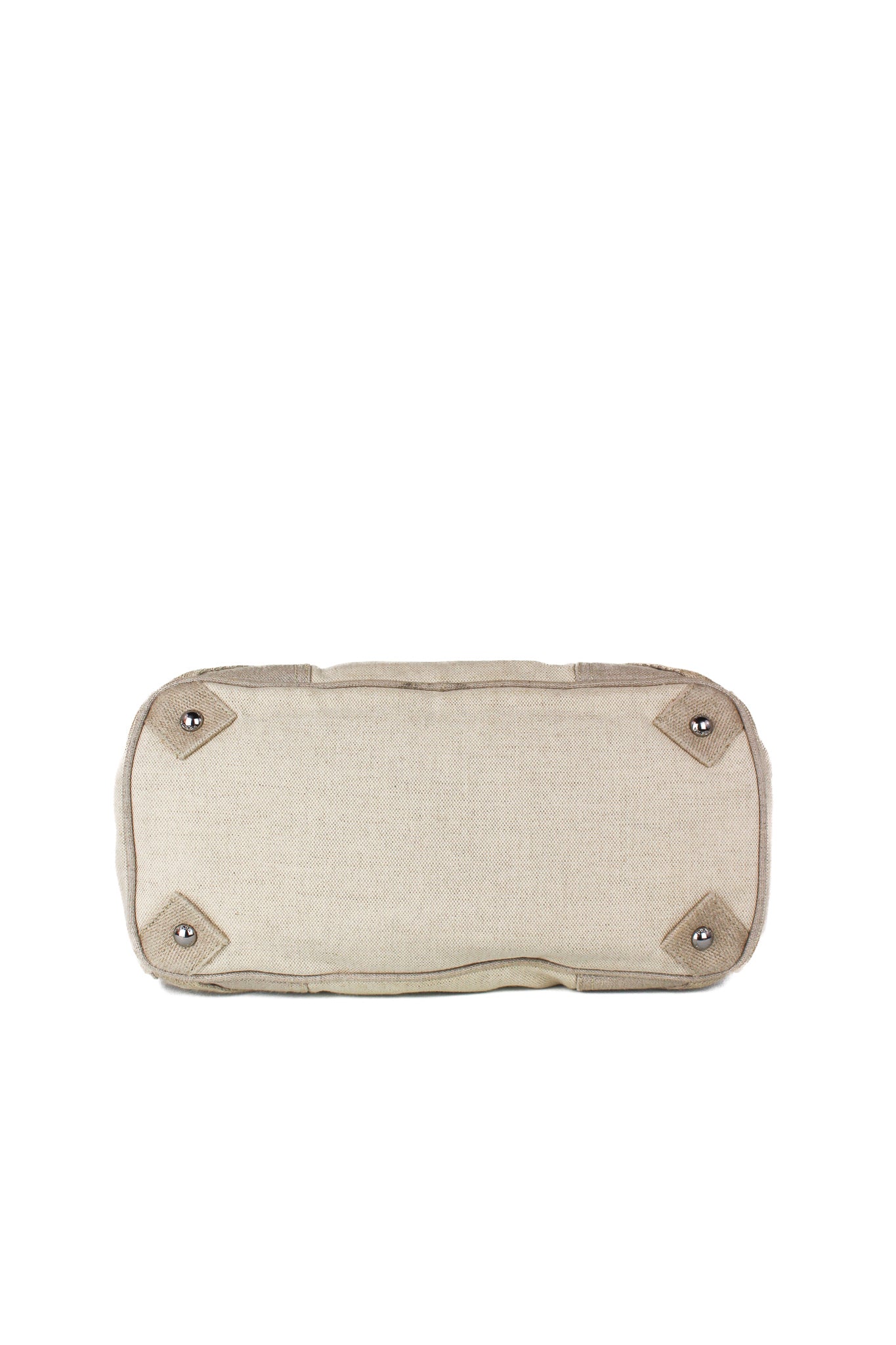 Natural canvas handbag with crystals SS2010