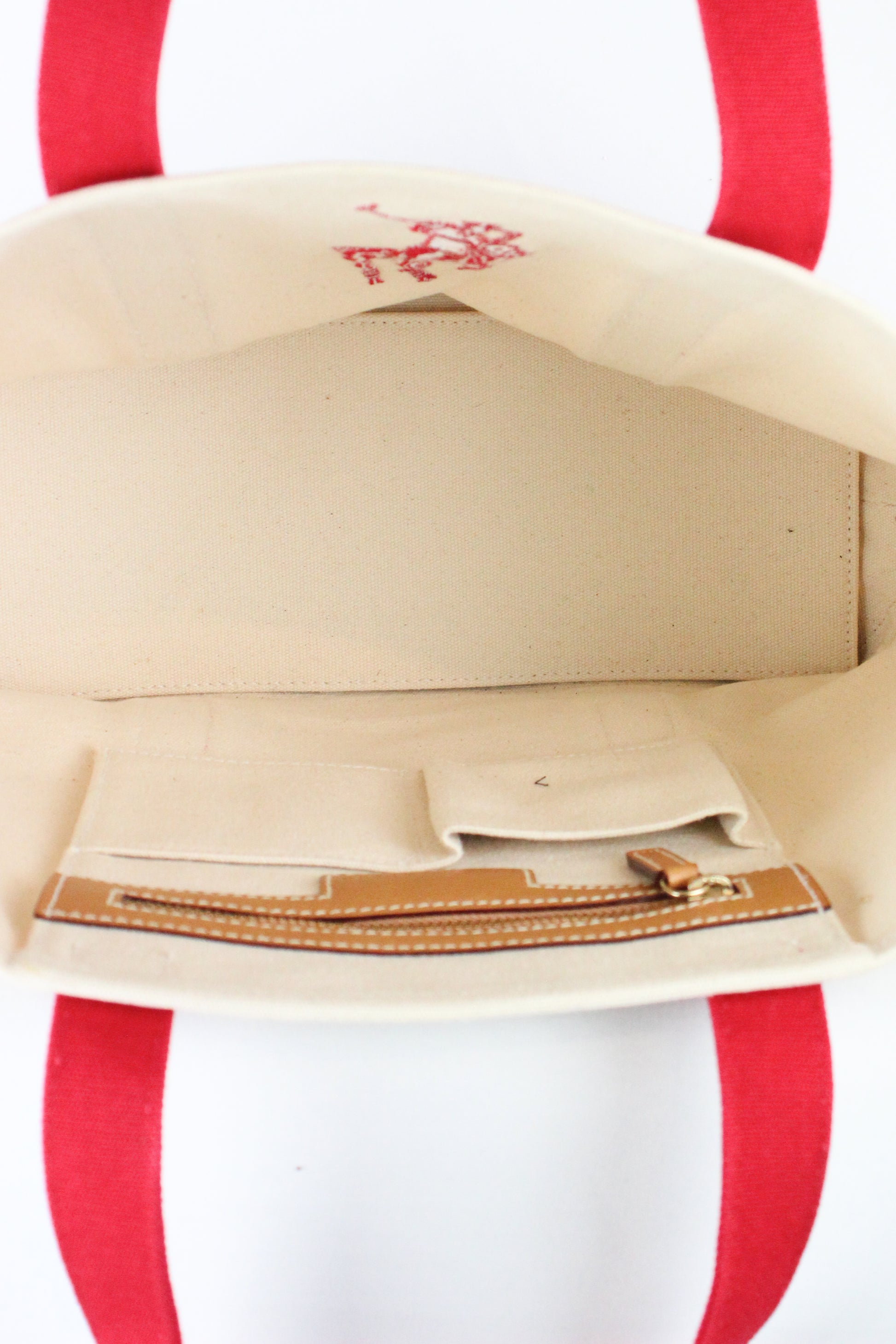 Canvas logo handbag
