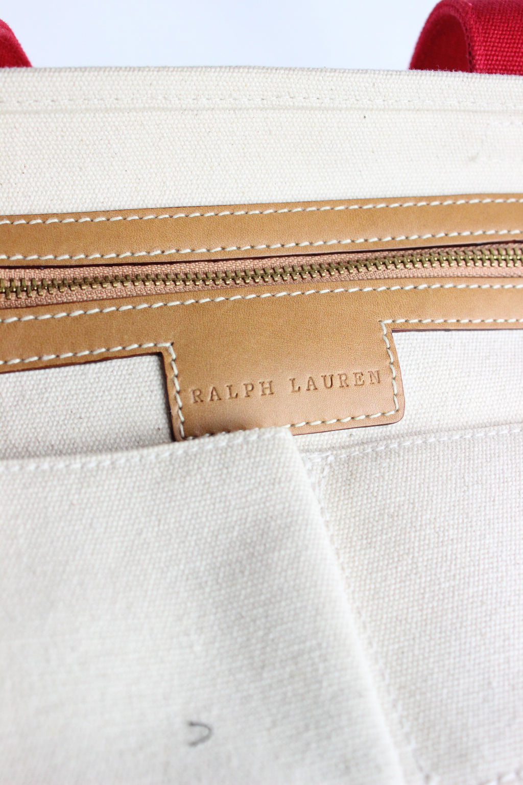 Canvas logo handbag