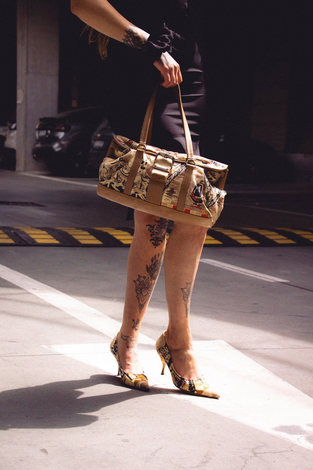 Venezia Print Nylon Shoulder Bag SS2004