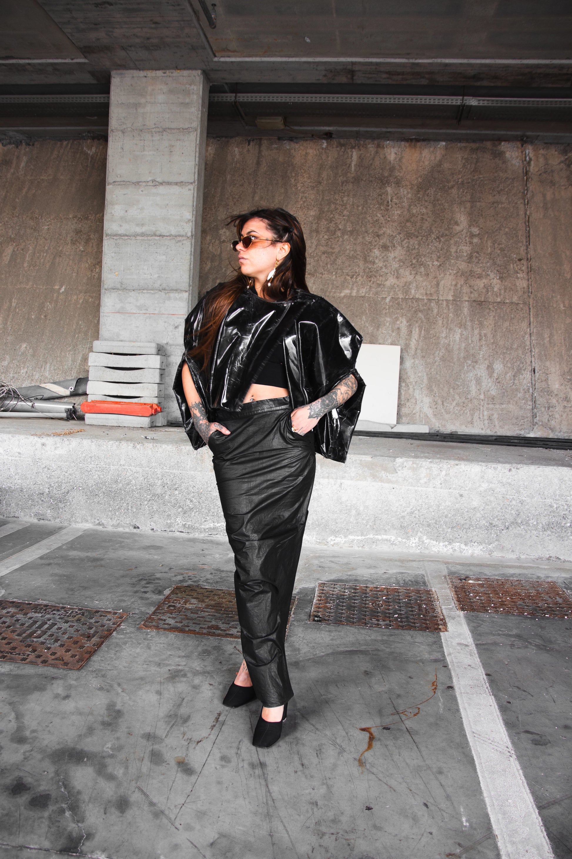 Long Black Cotton Skirt FW2011
