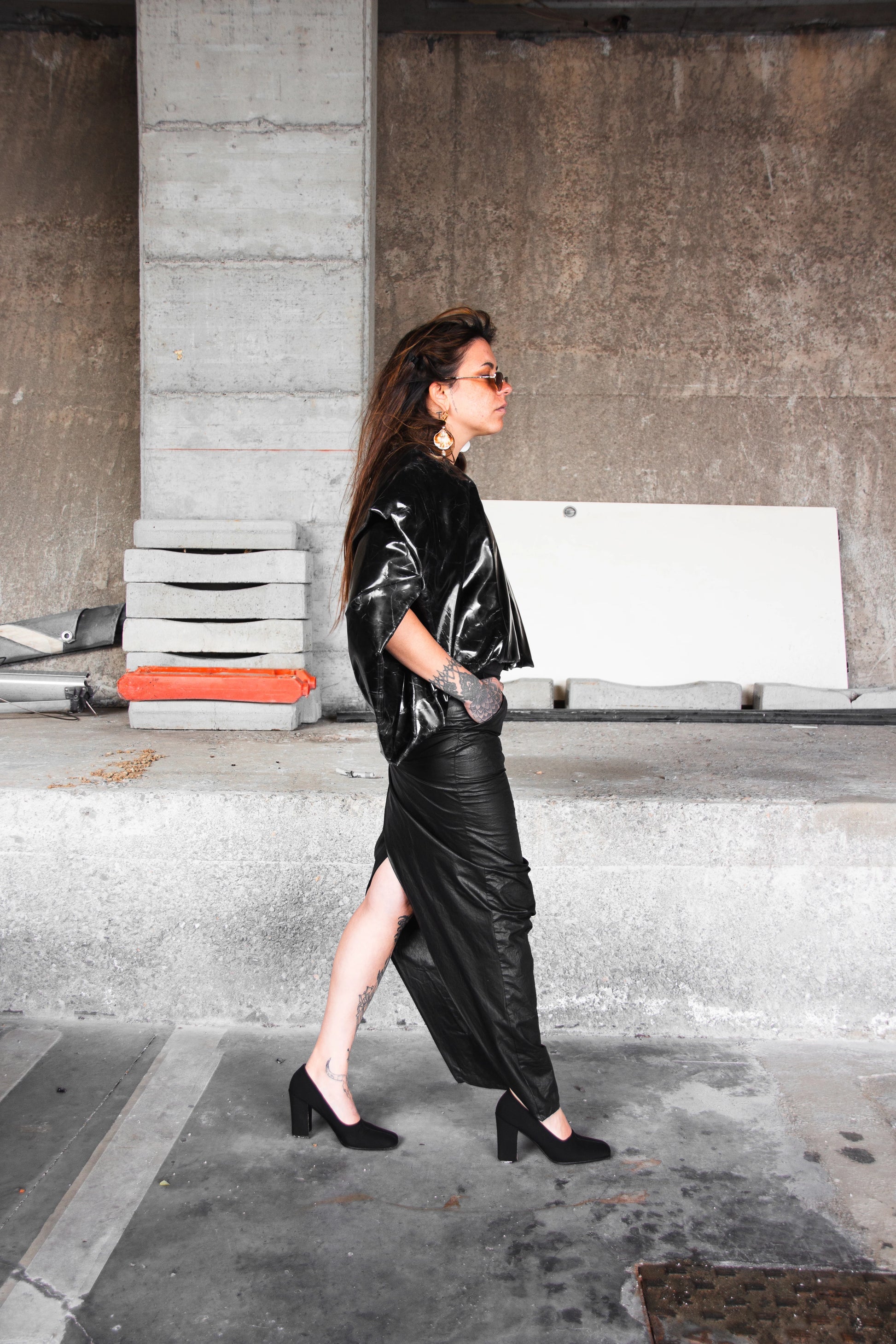 Long Black Cotton Skirt FW2011