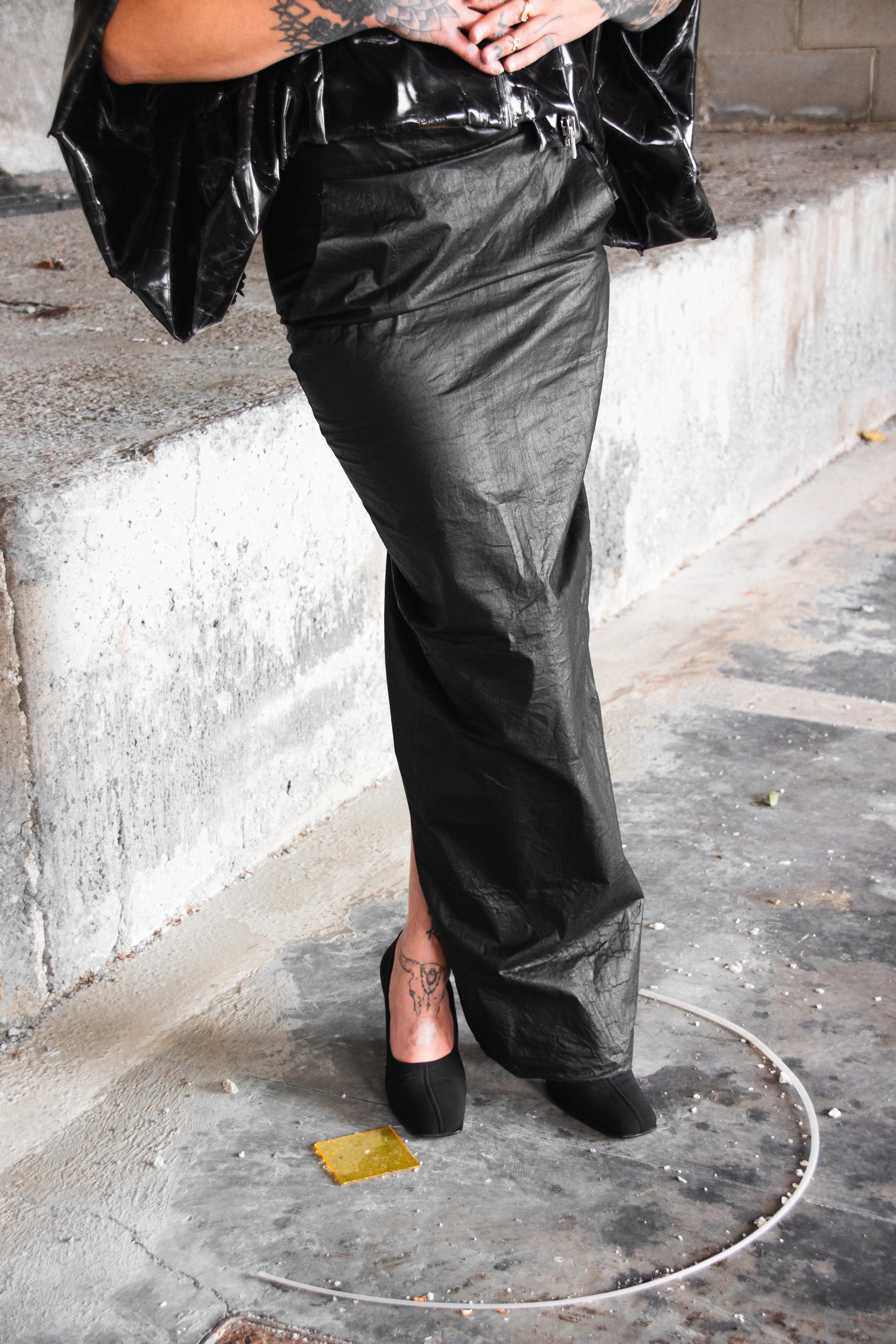 Long Black Cotton Skirt FW2011