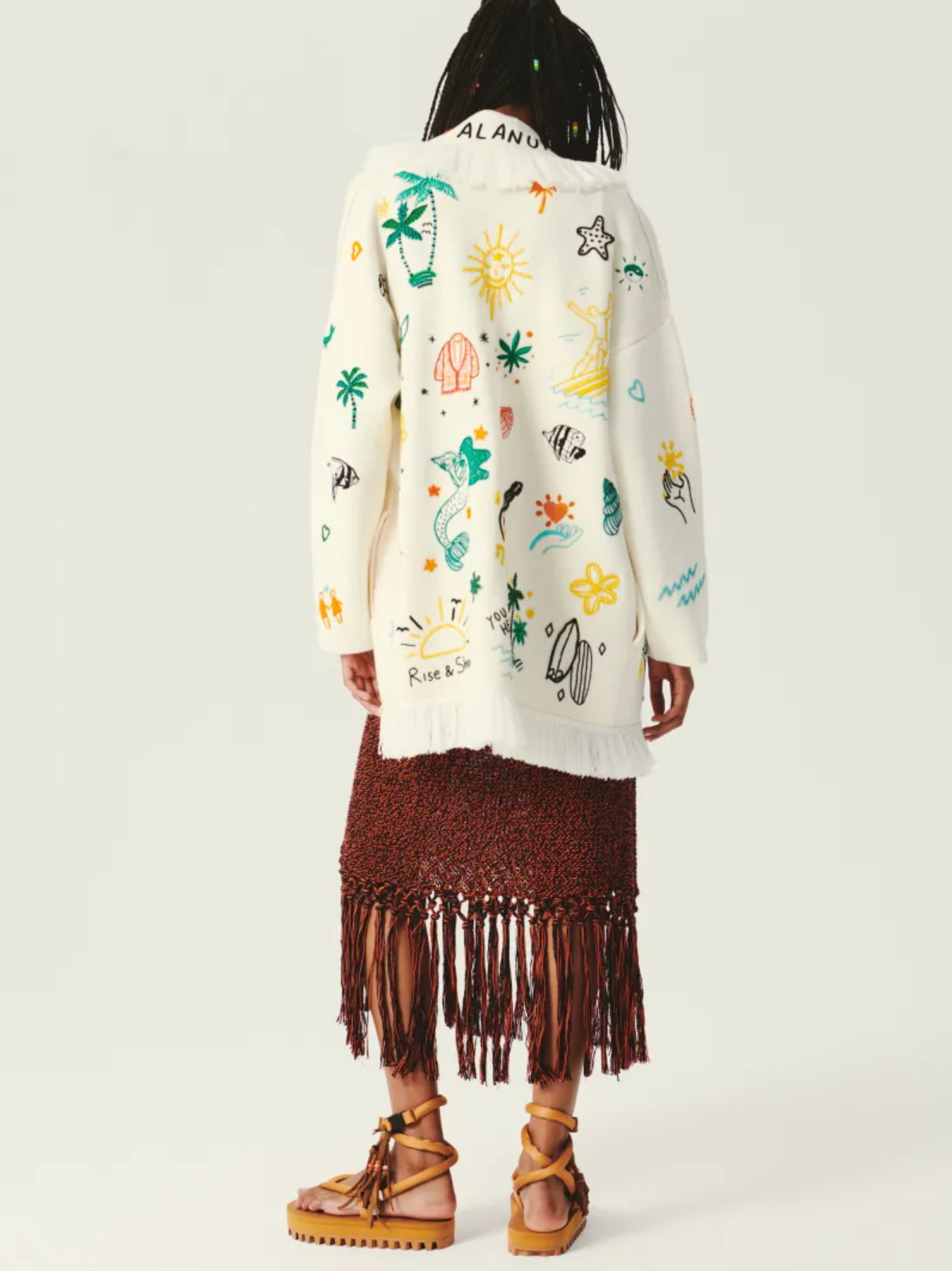 Icon Embroidered Merino Wool Cardigan SS2022