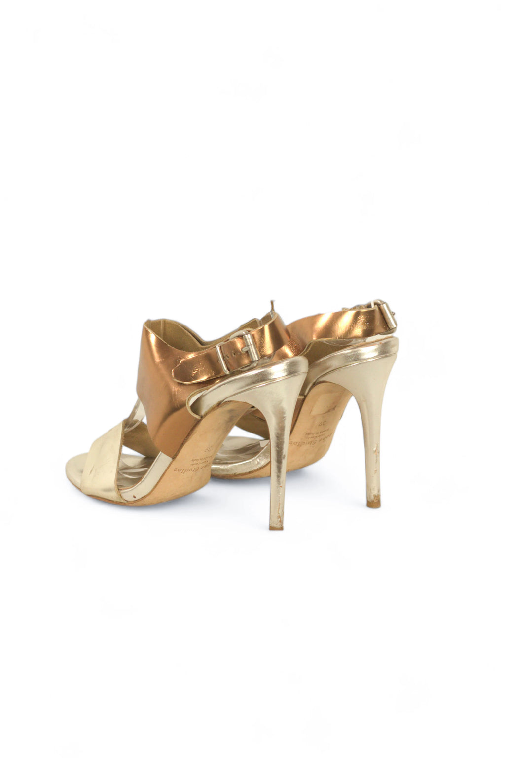 Metallic Leather Sandals