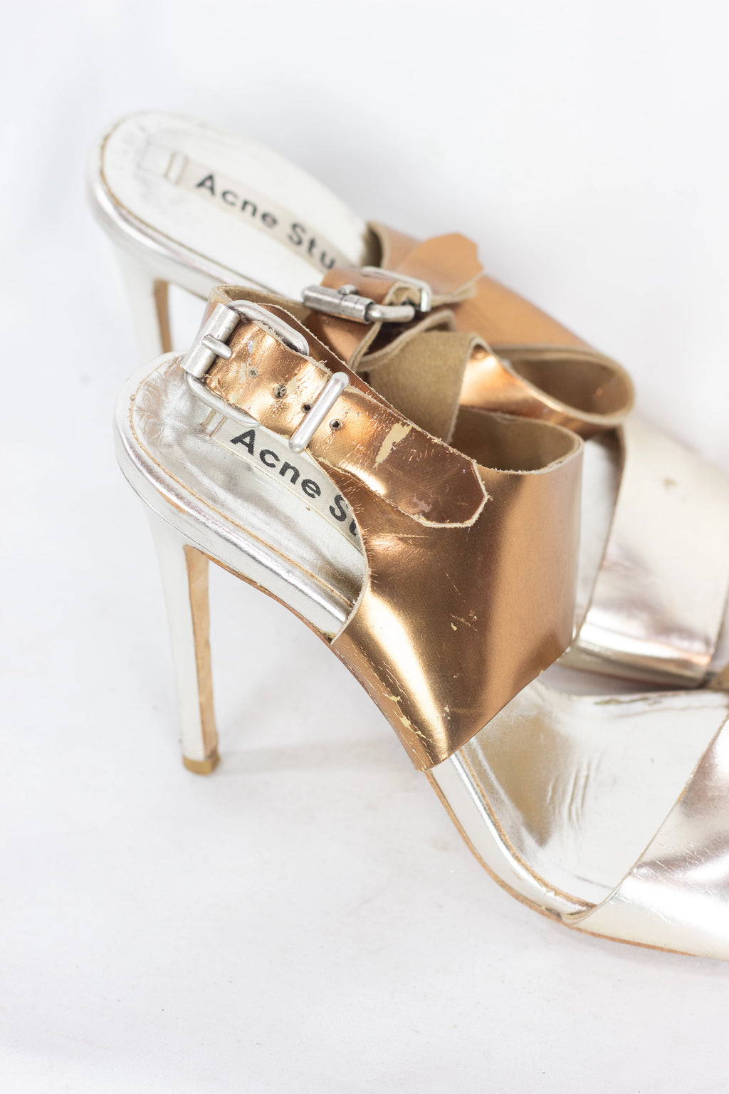 Metallic Leather Sandals