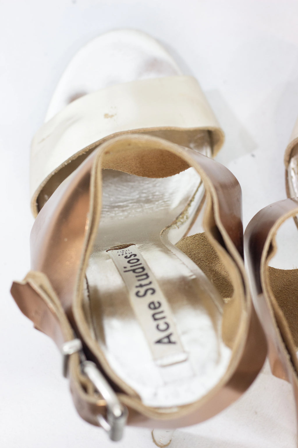 Metallic Leather Sandals