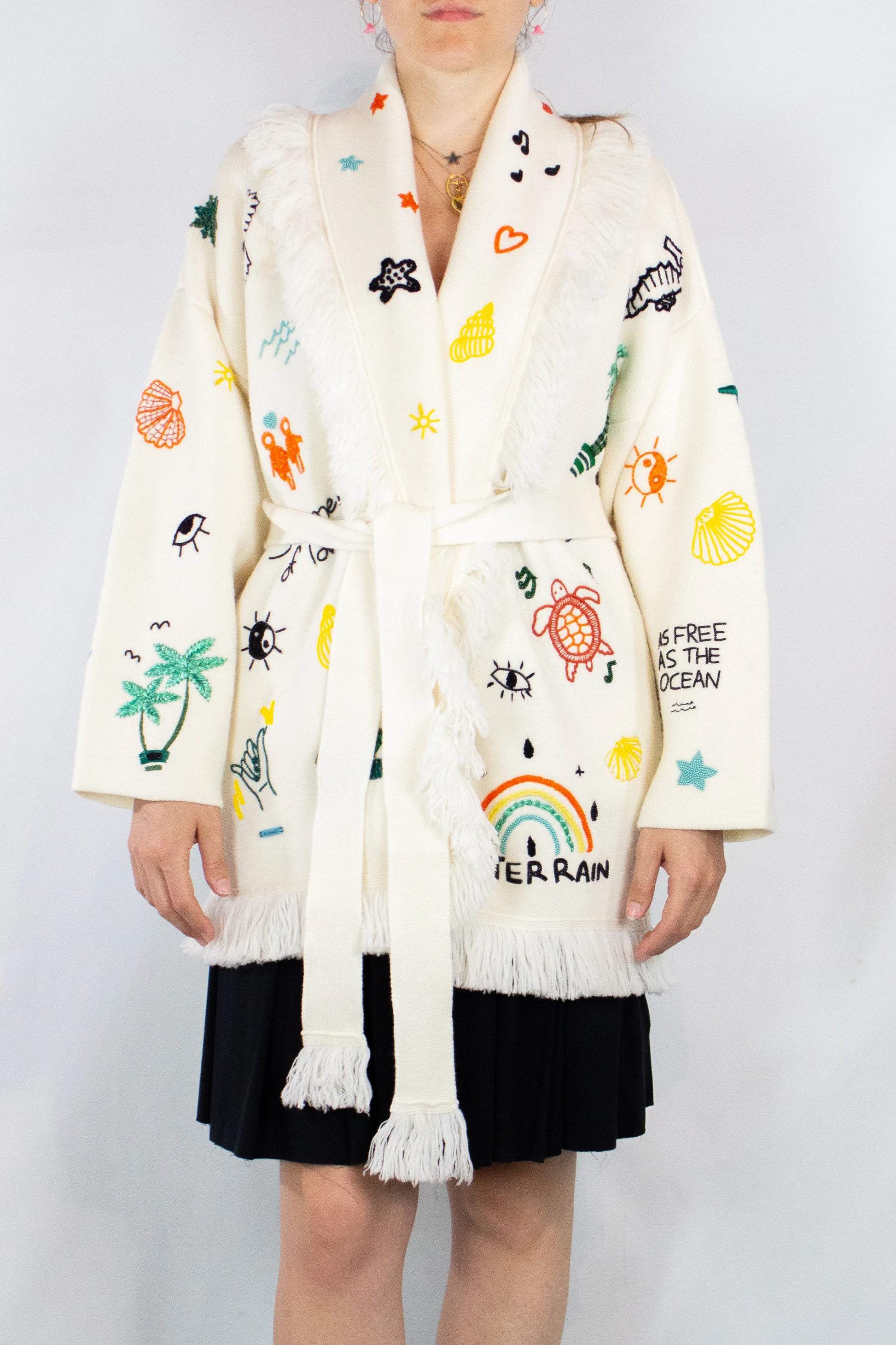 Icon Embroidered Merino Wool Cardigan SS2022