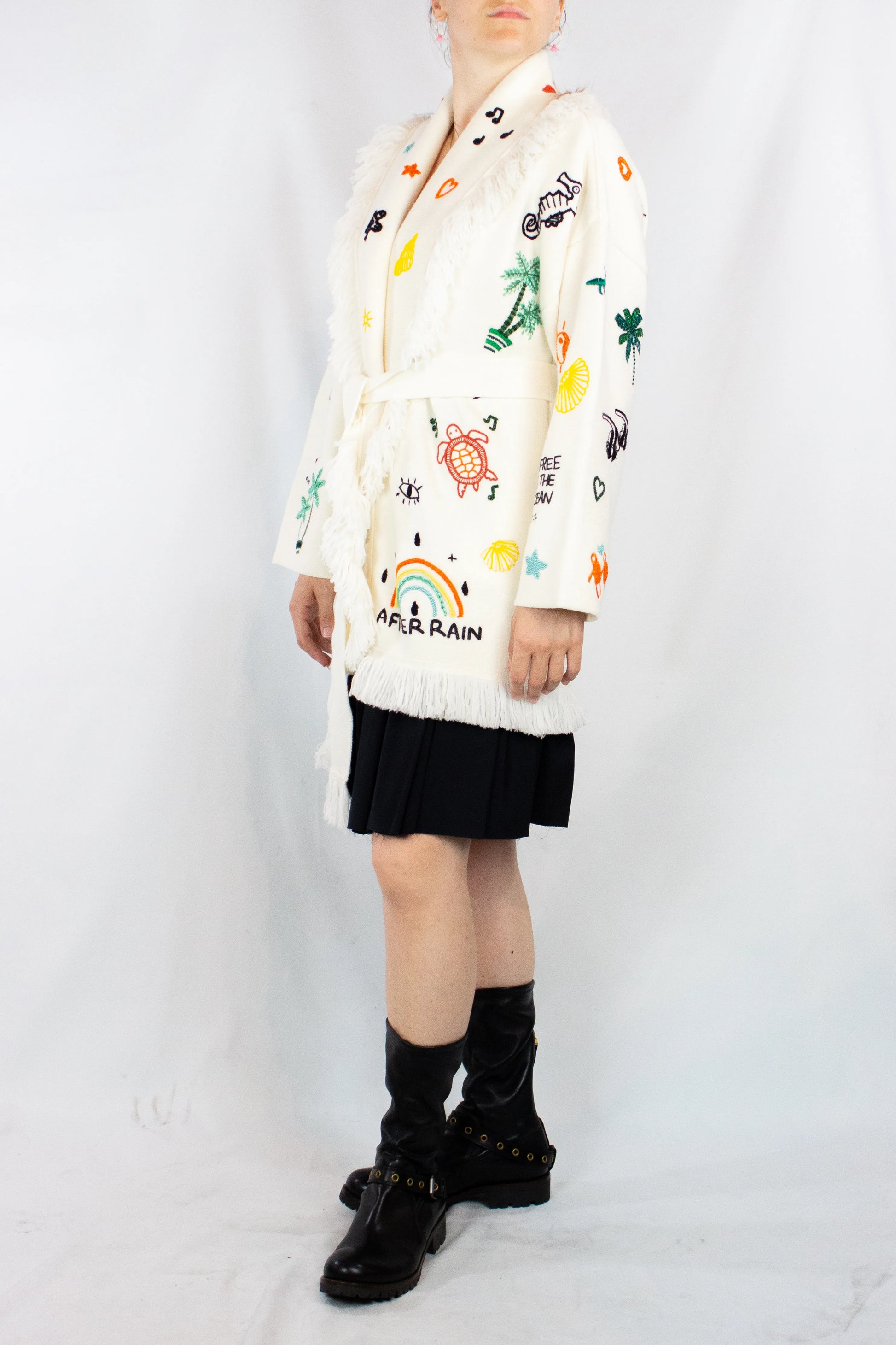 Icon Embroidered Merino Wool Cardigan SS2022