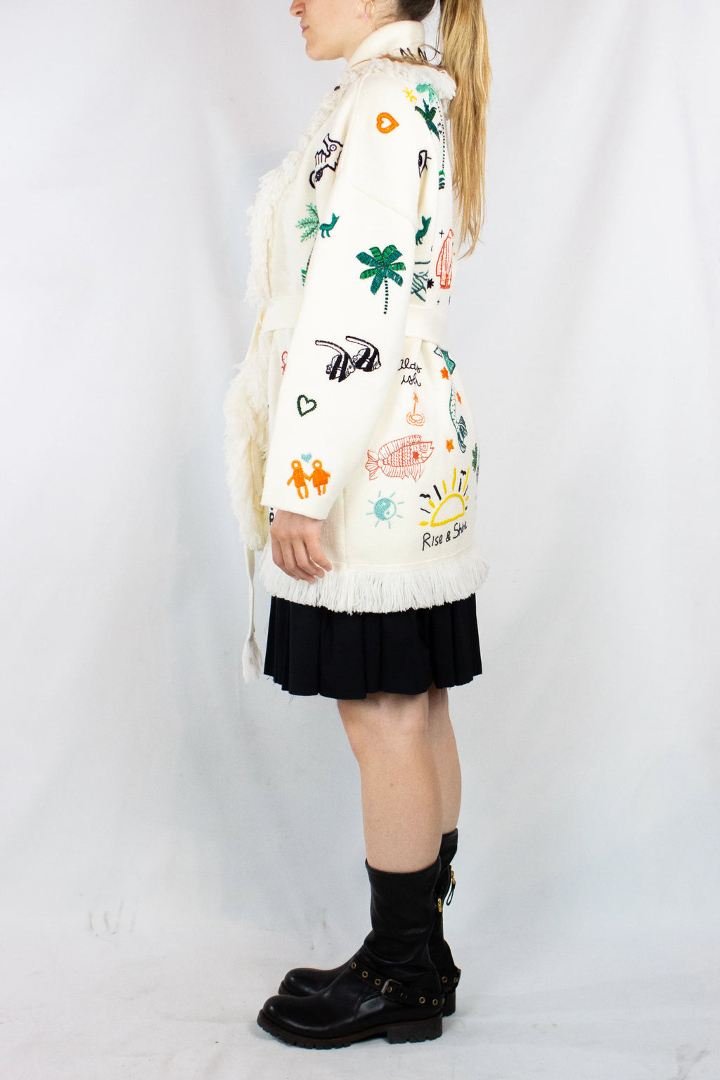 Icon Embroidered Merino Wool Cardigan SS2022