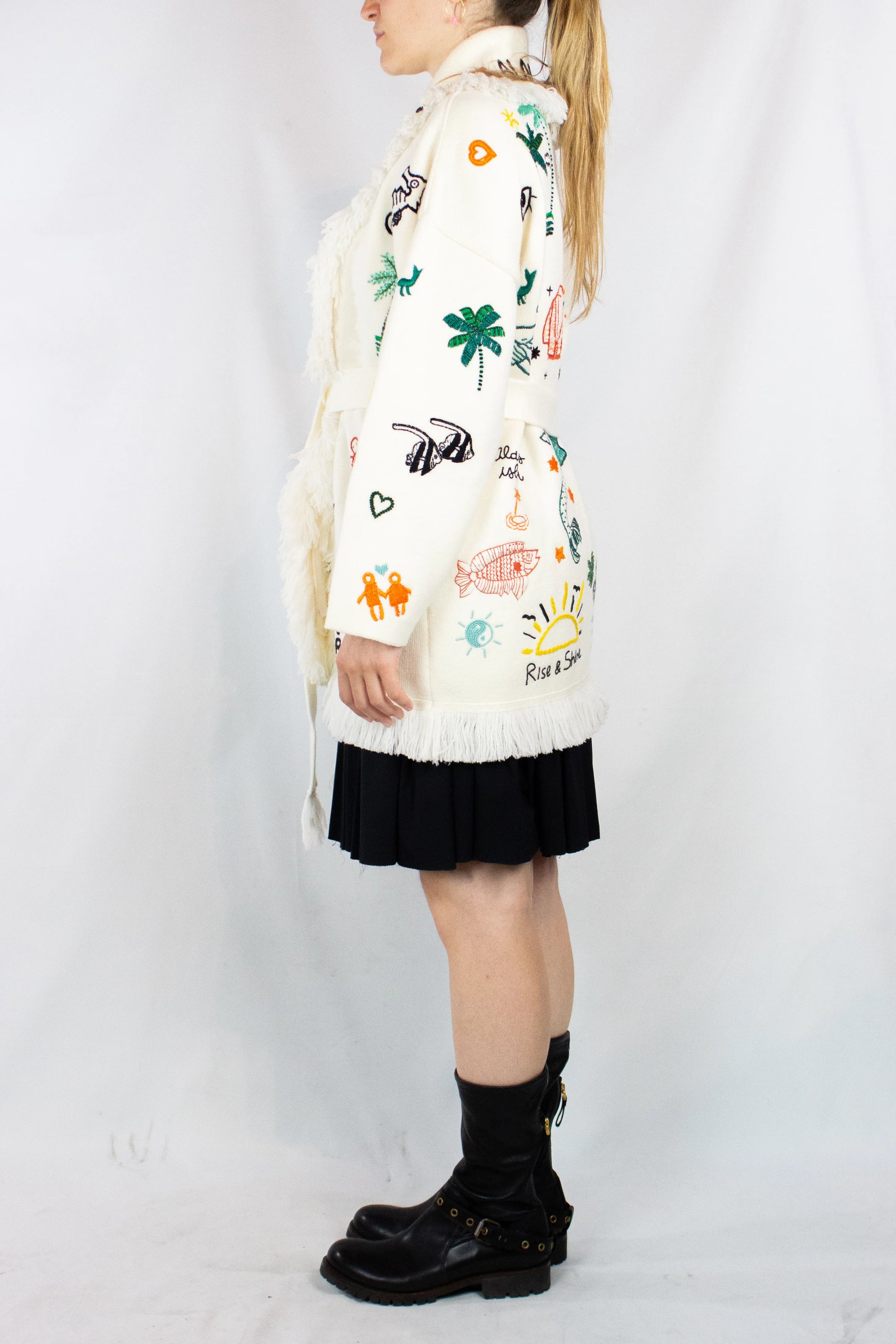 Icon Embroidered Merino Wool Cardigan SS2022