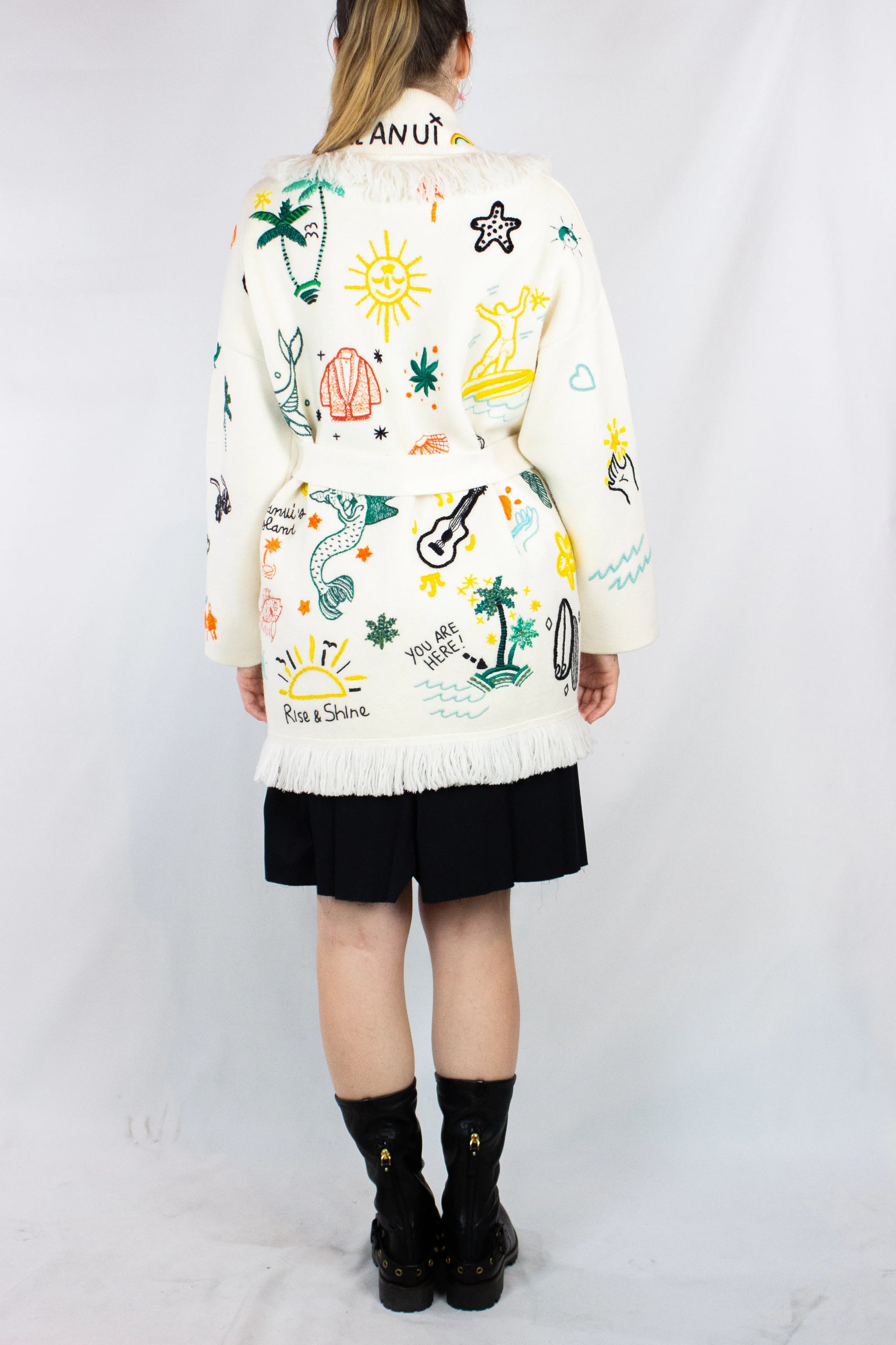 Icon Embroidered Merino Wool Cardigan SS2022