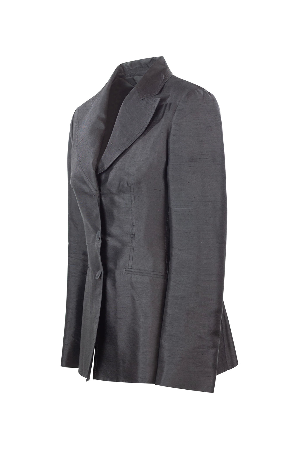 Black Chantung Blazer