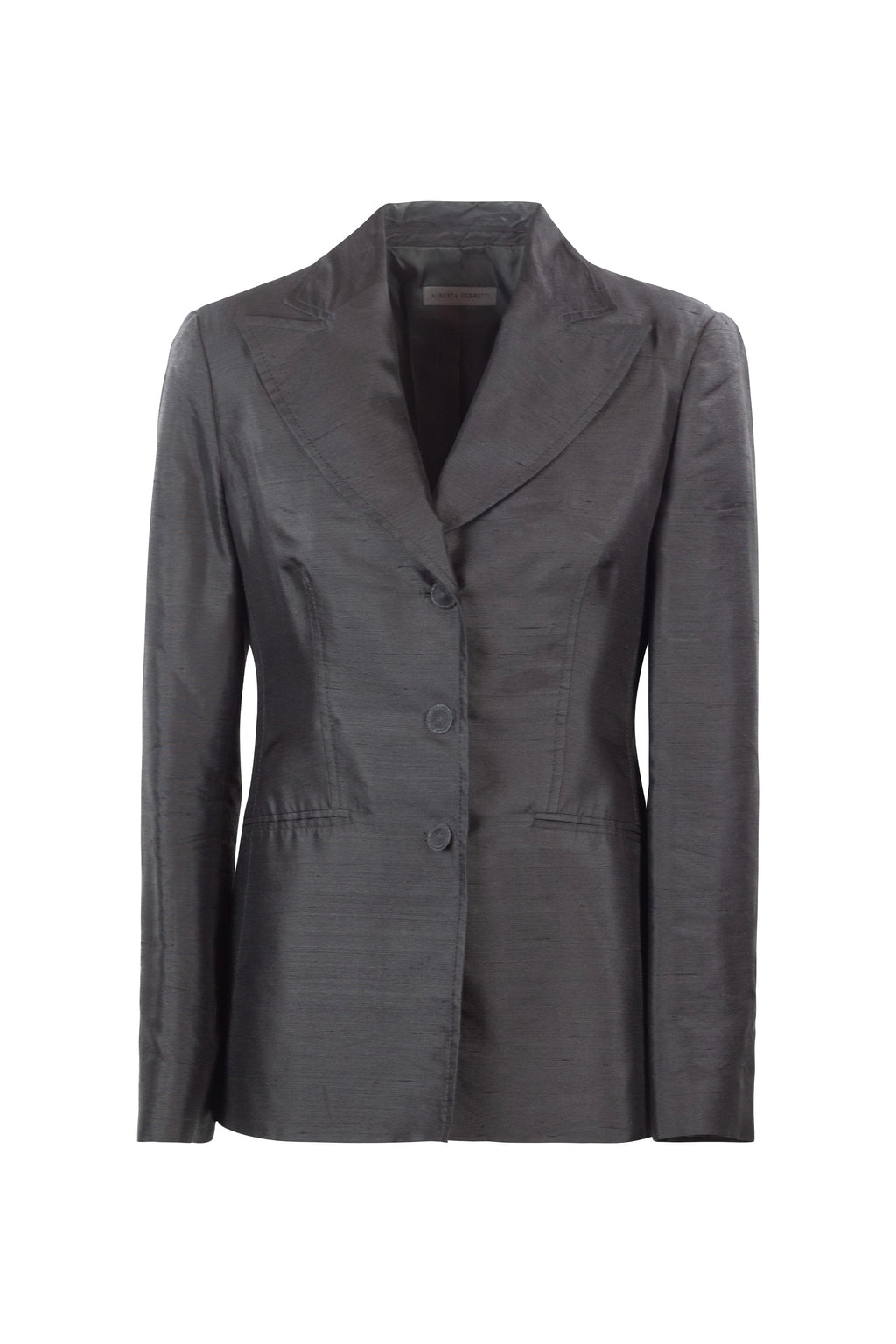 Black Chantung Blazer