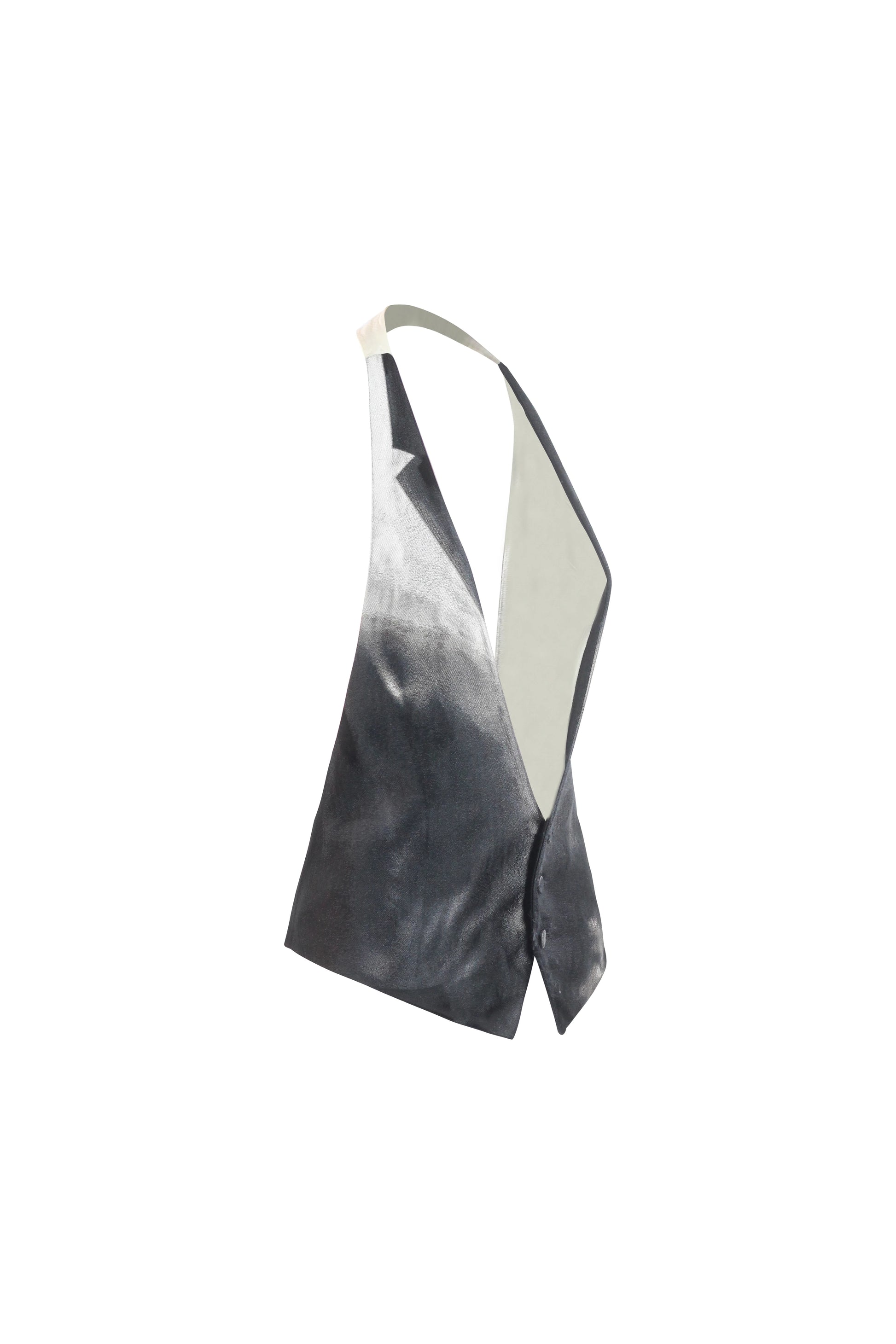 Black and White Silk Waistcoat SS2011