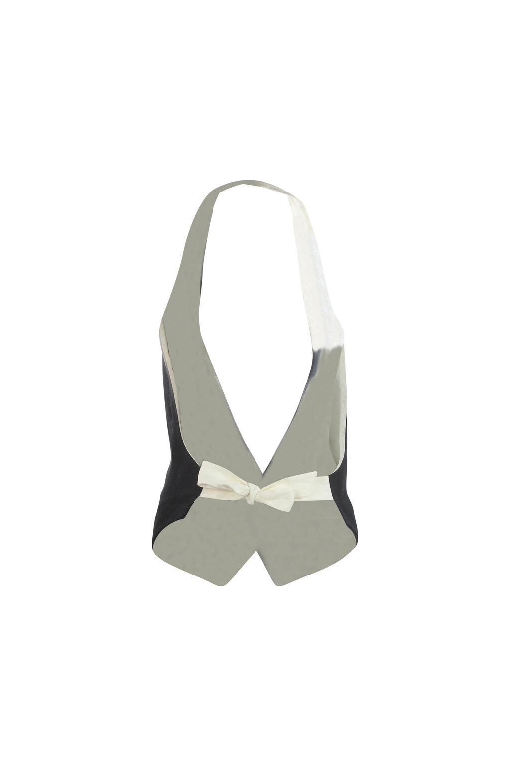 Black and White Silk Waistcoat SS2011