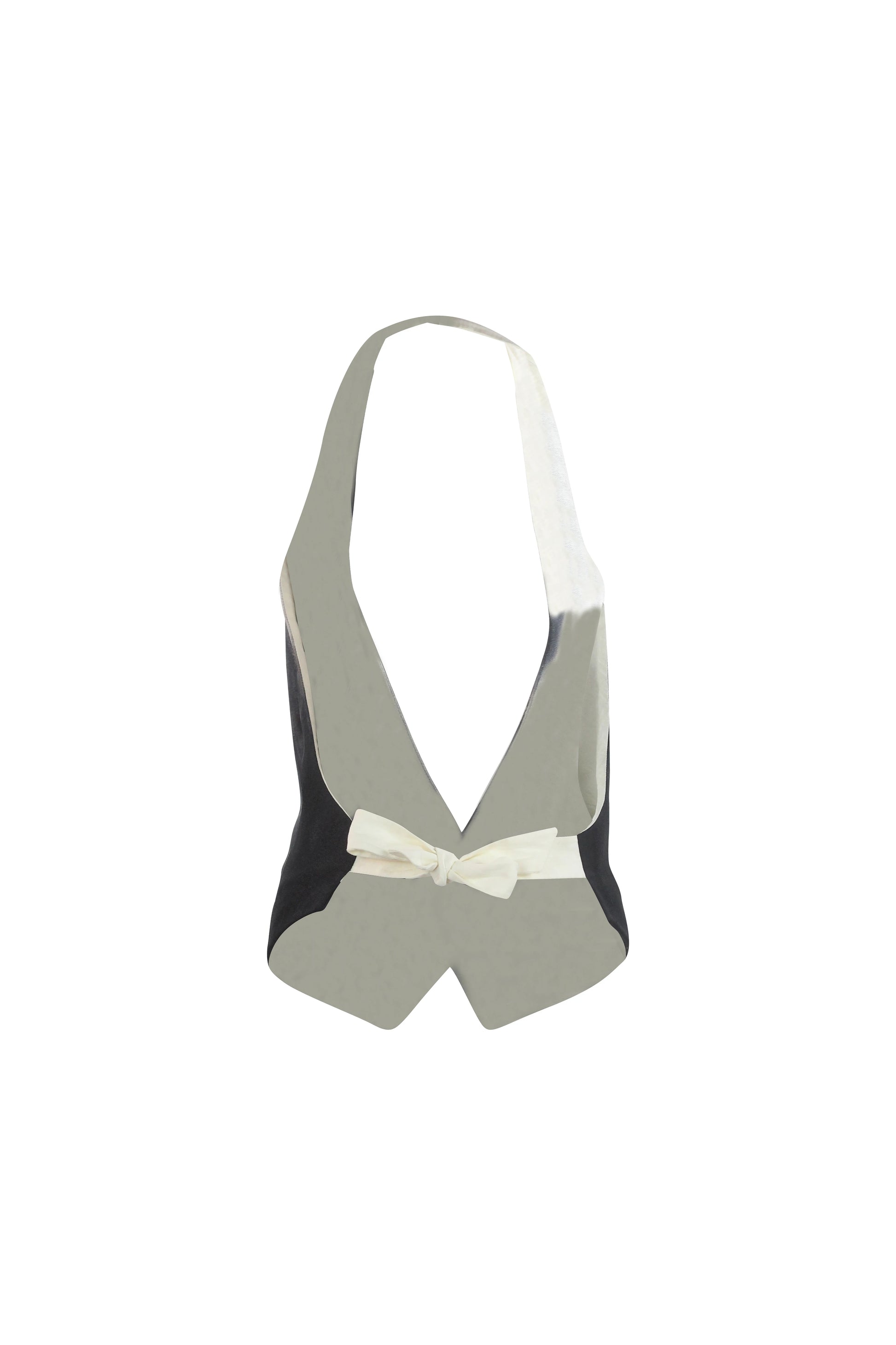 Black and White Silk Waistcoat SS2011