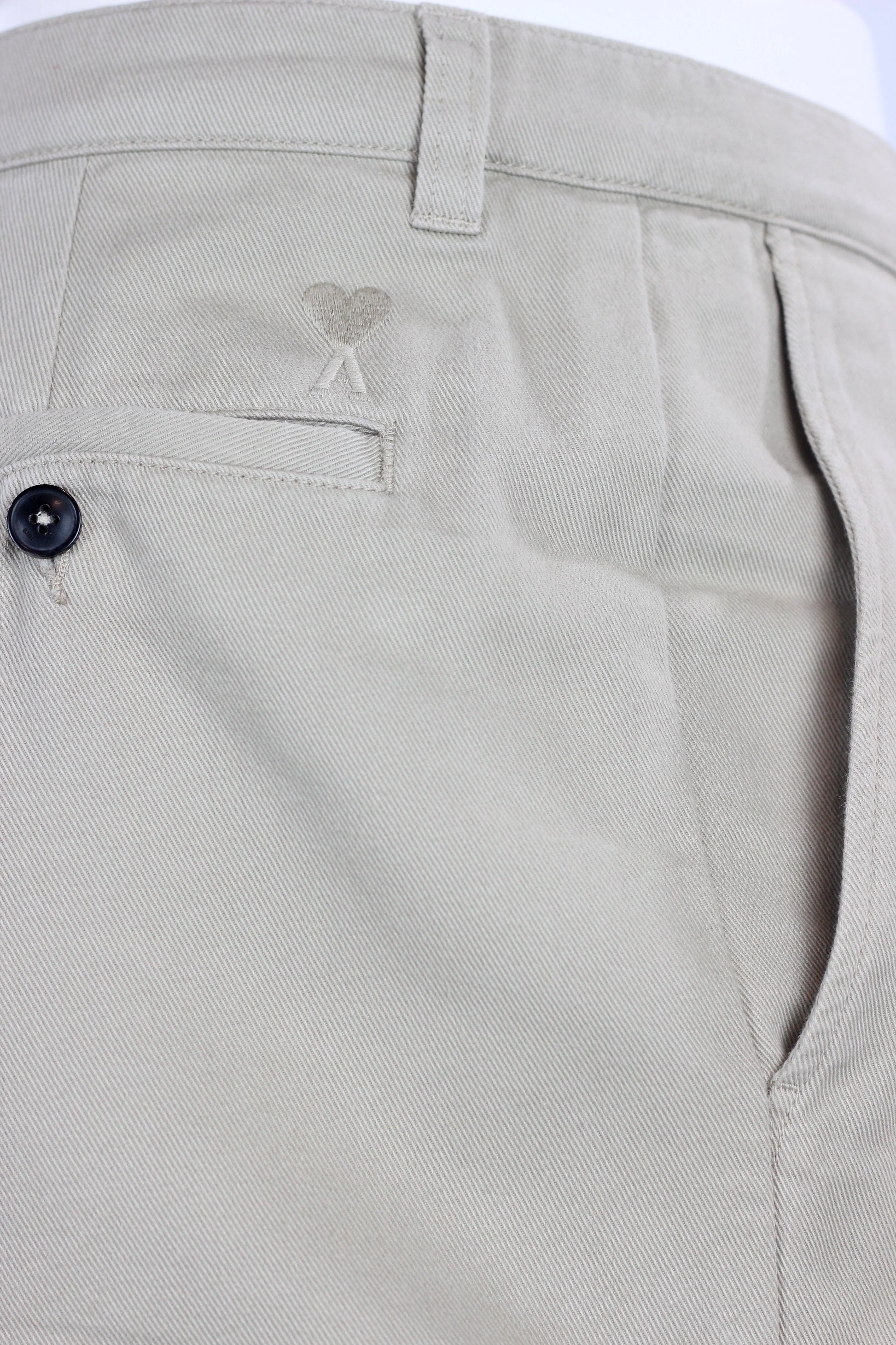 Beige Tapered Cargo Trousers