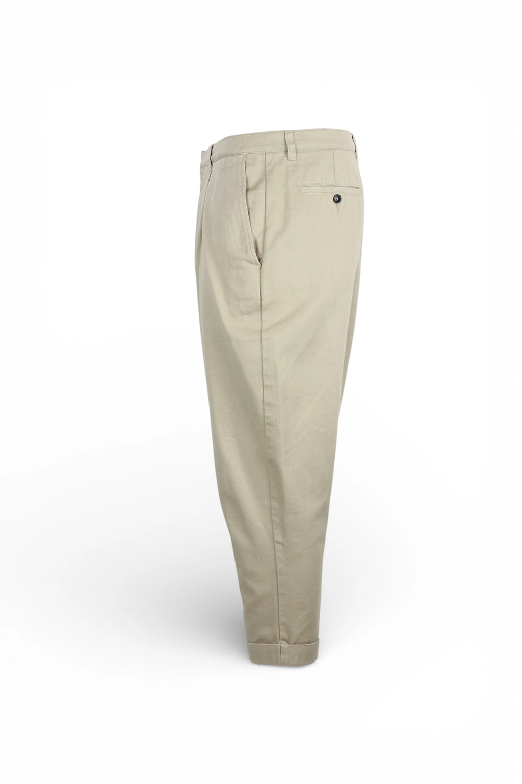 Beige Tapered Cargo Trousers