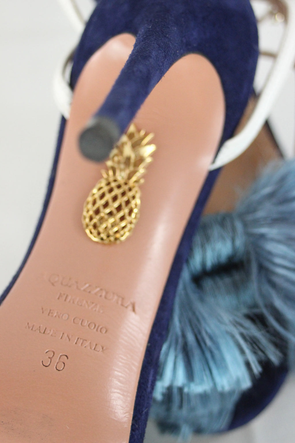 Lotus Blossom blue sandals