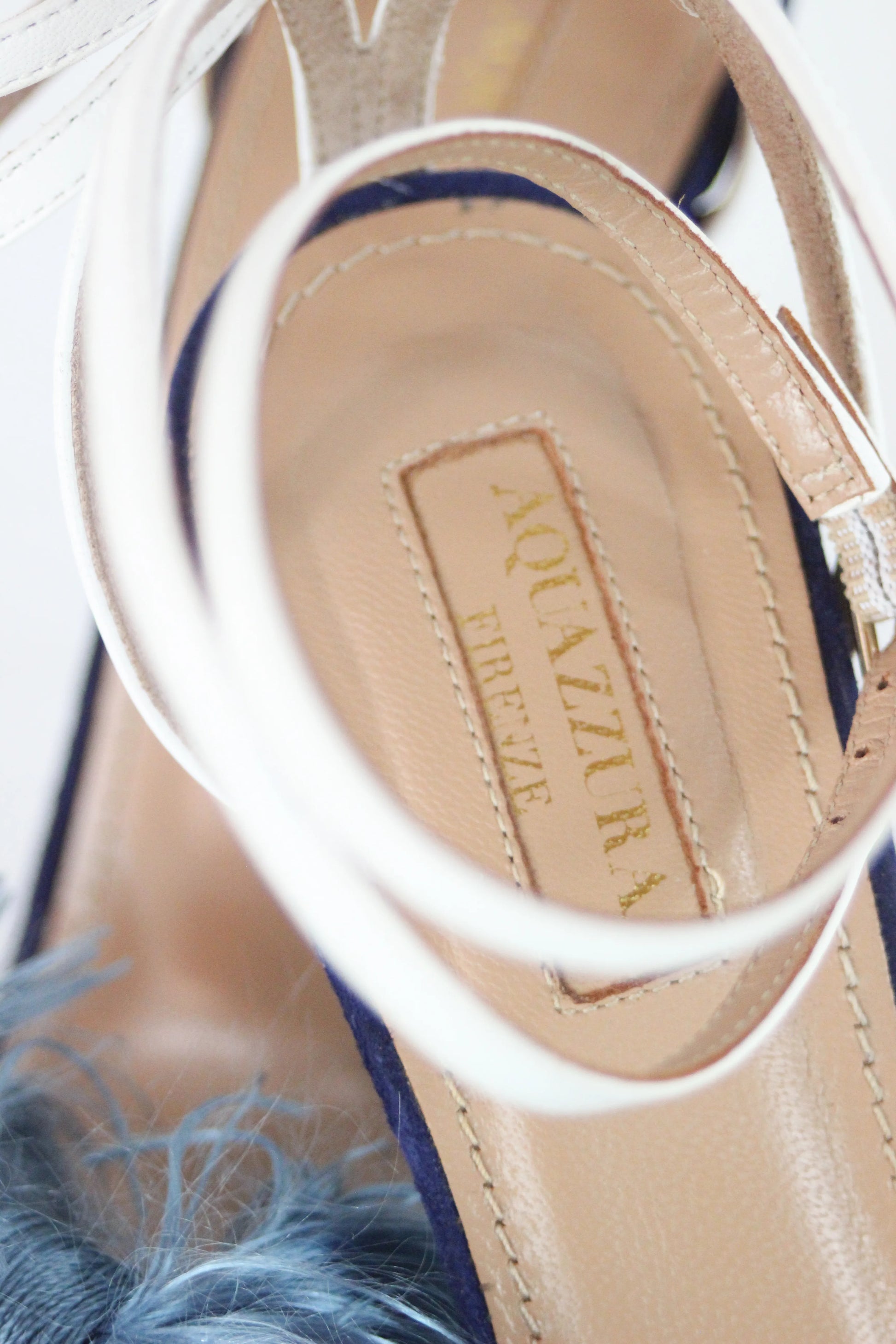 Lotus Blossom blue sandals